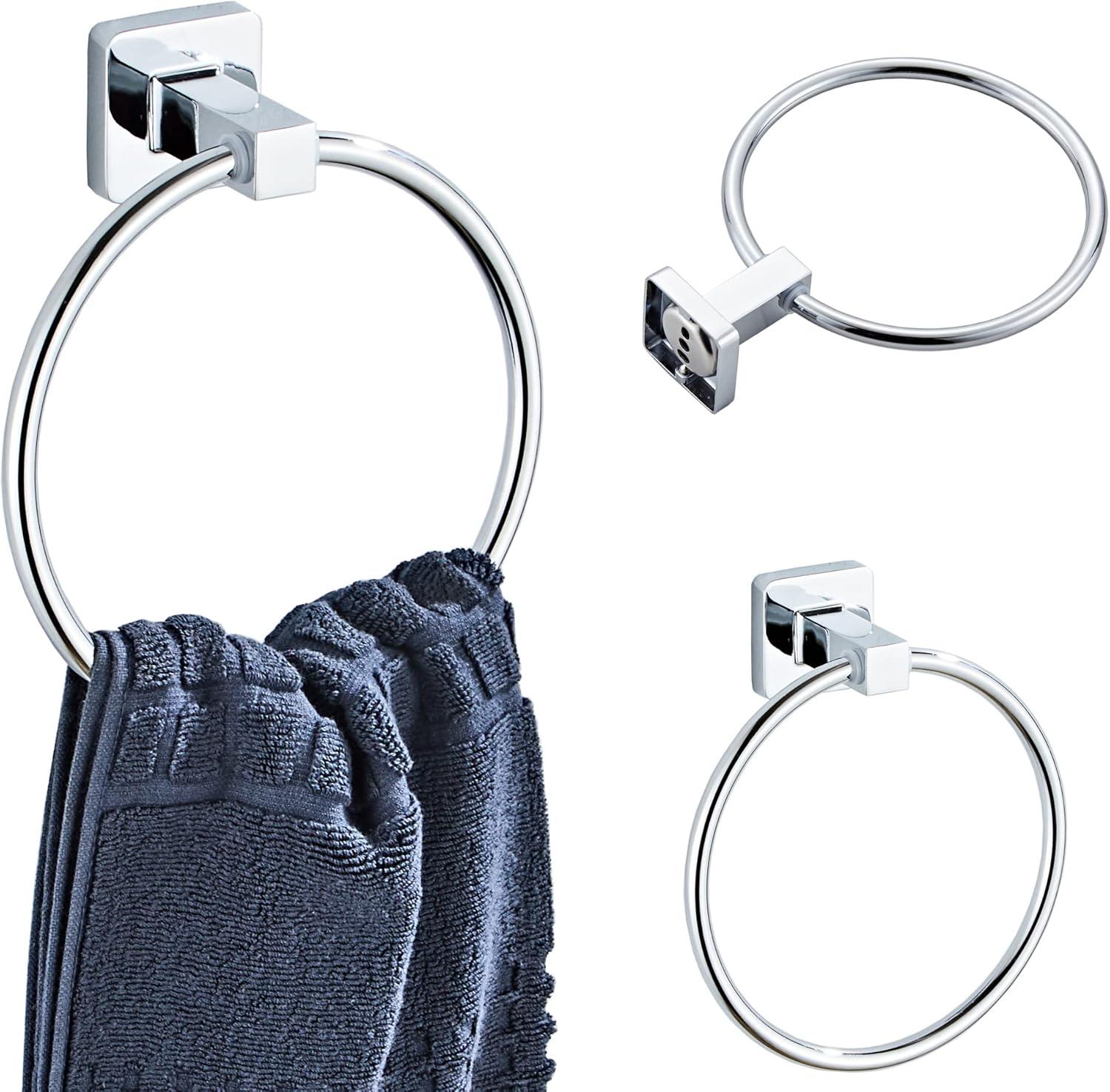 Brushed Chrome 4-Piece Bathroom Hardware Set