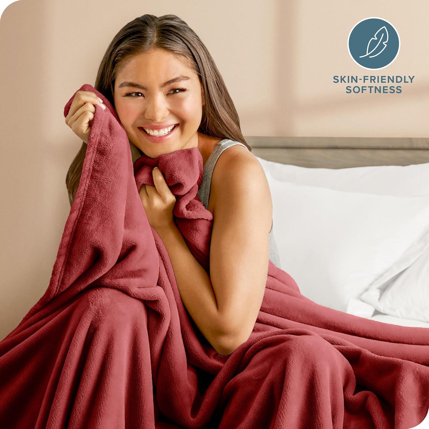 Bare Home Bare Home Microplush Fleece Blanket - Fuzzy, Warm, Bed/Throw Blanket