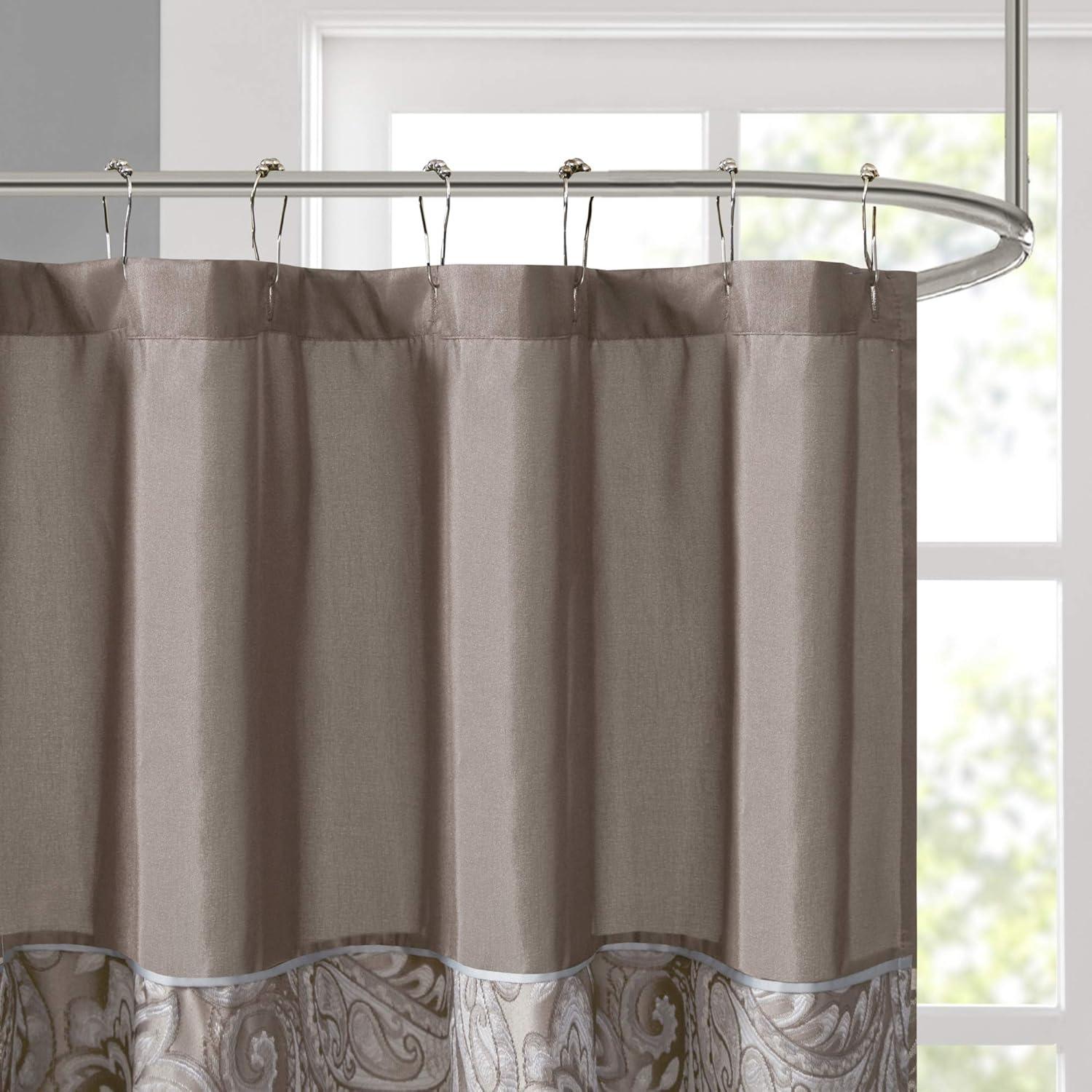 Madison Park Aubrey Paisley Jacquard Shower Curtain