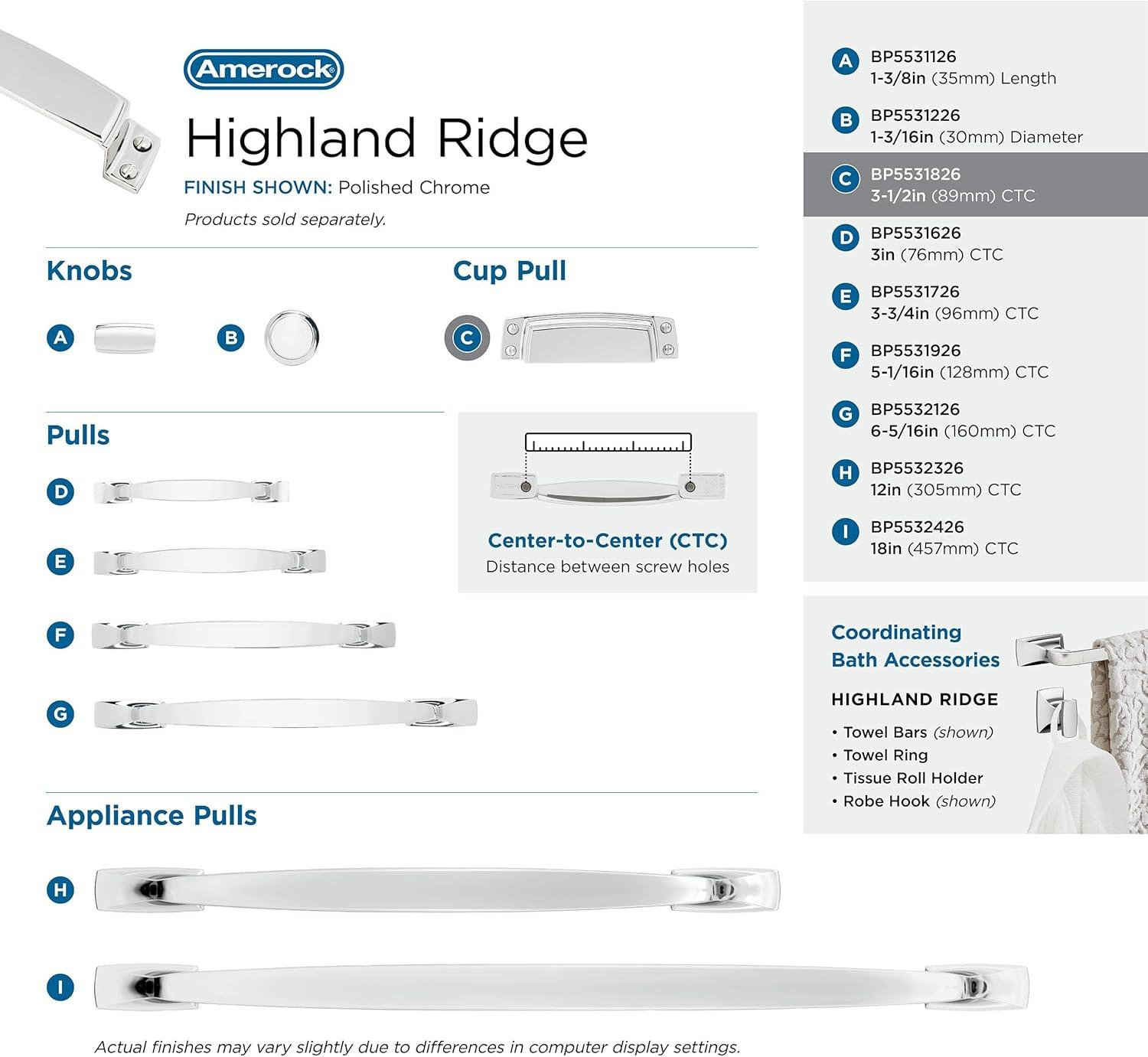 Amerock Highland Ridge Cabinet Cup Pull