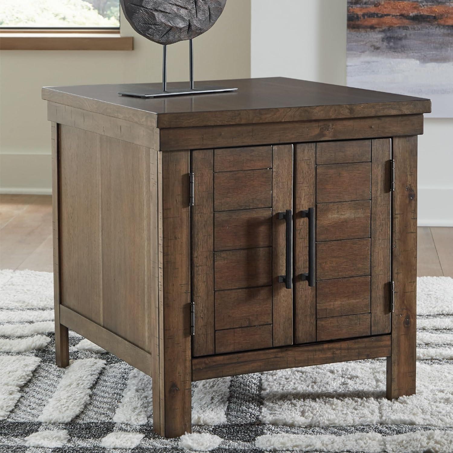 Signature Design by Ashley Casual Moriville End Table, Grayish Brown