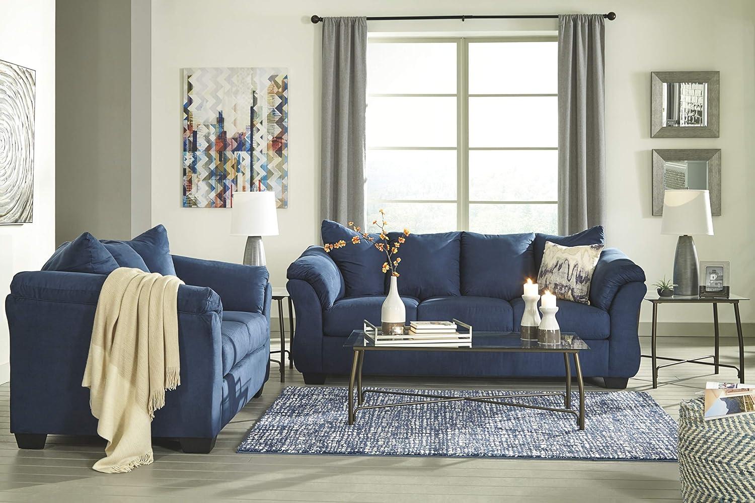 Signature Design by Ashley Darcy Loveseat in Blue