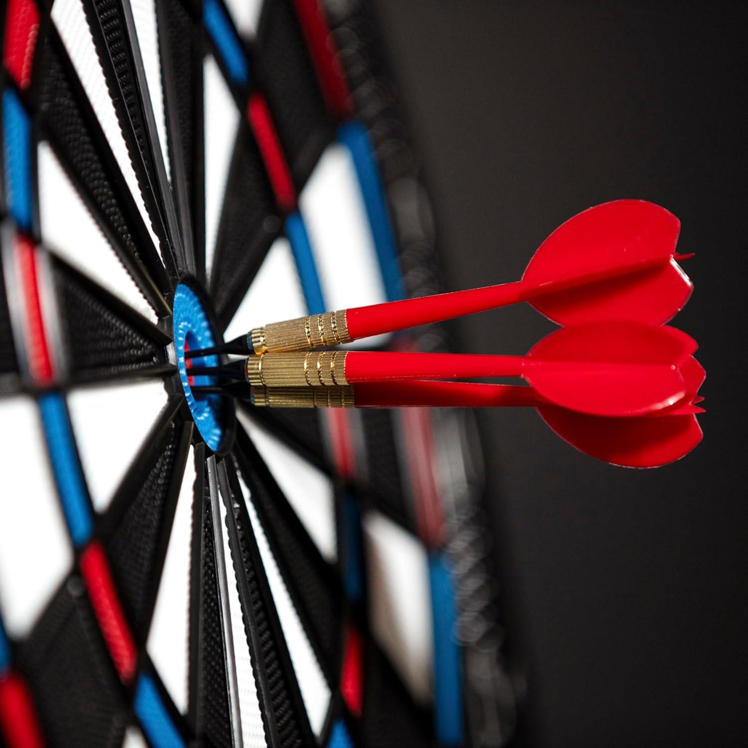 Accudart 12pk Soft Tip Dart Set - 4 Team Colors - White, Blue, Red, Black - Steel Barrels - Multi Use - One Piece Construction