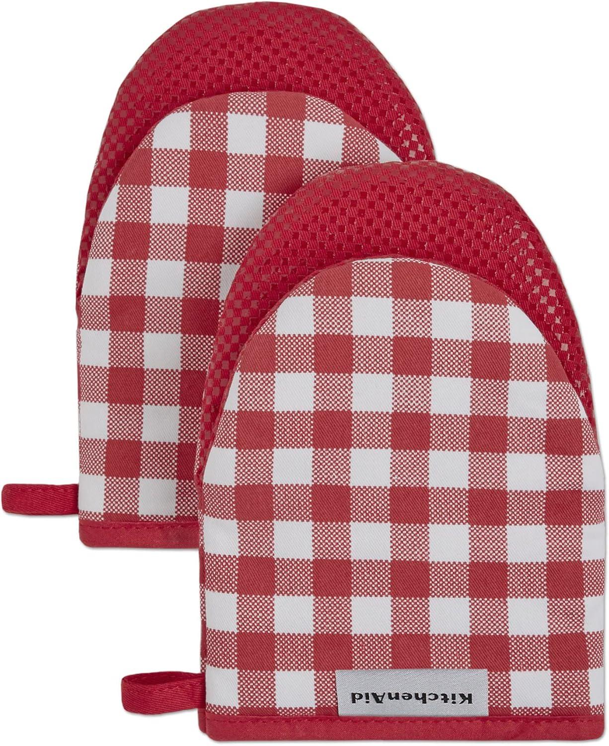 KitchenAid Gingham 2-Piece Oven Mitt