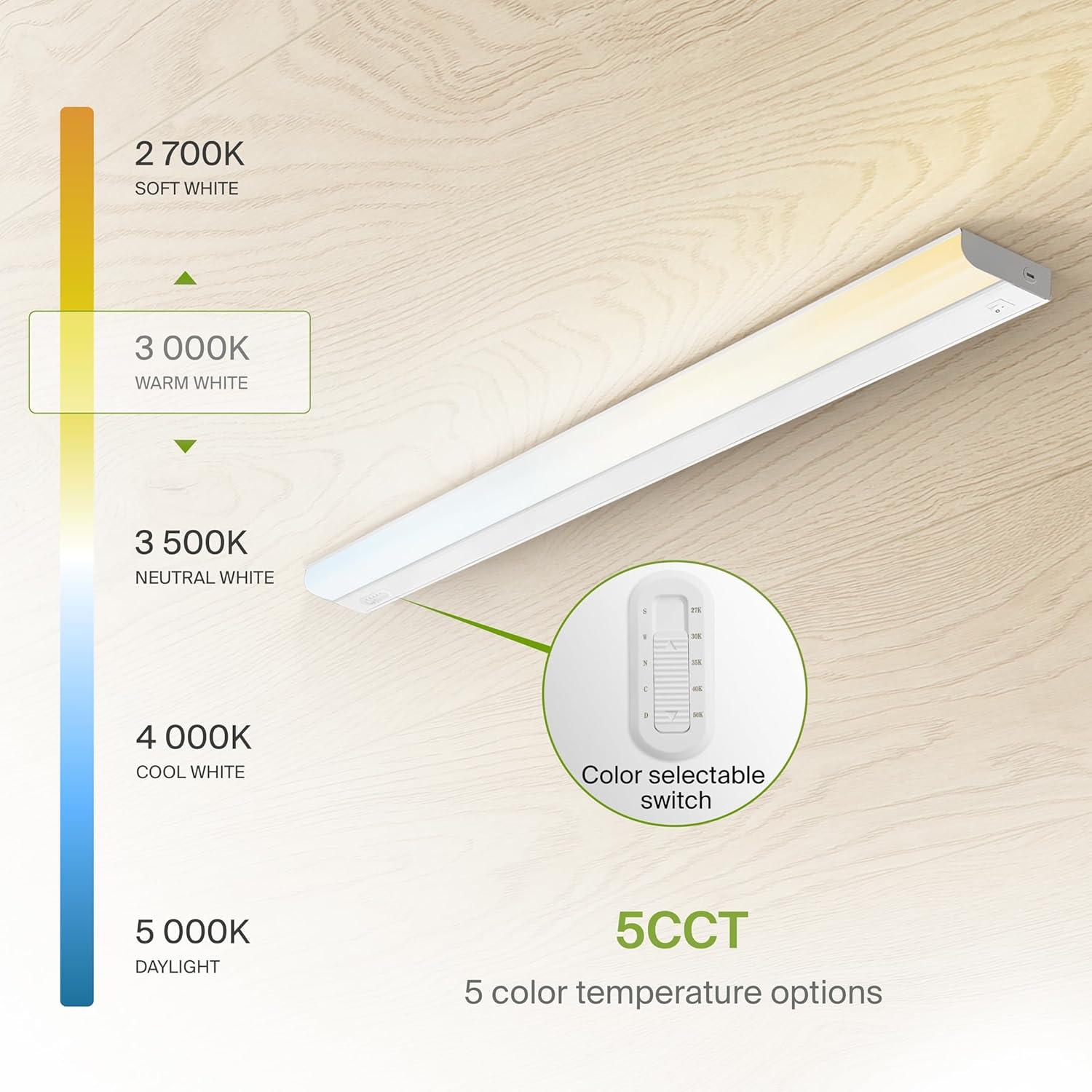 ASD 40 Inch White LED Under Cabinet Light with Switch