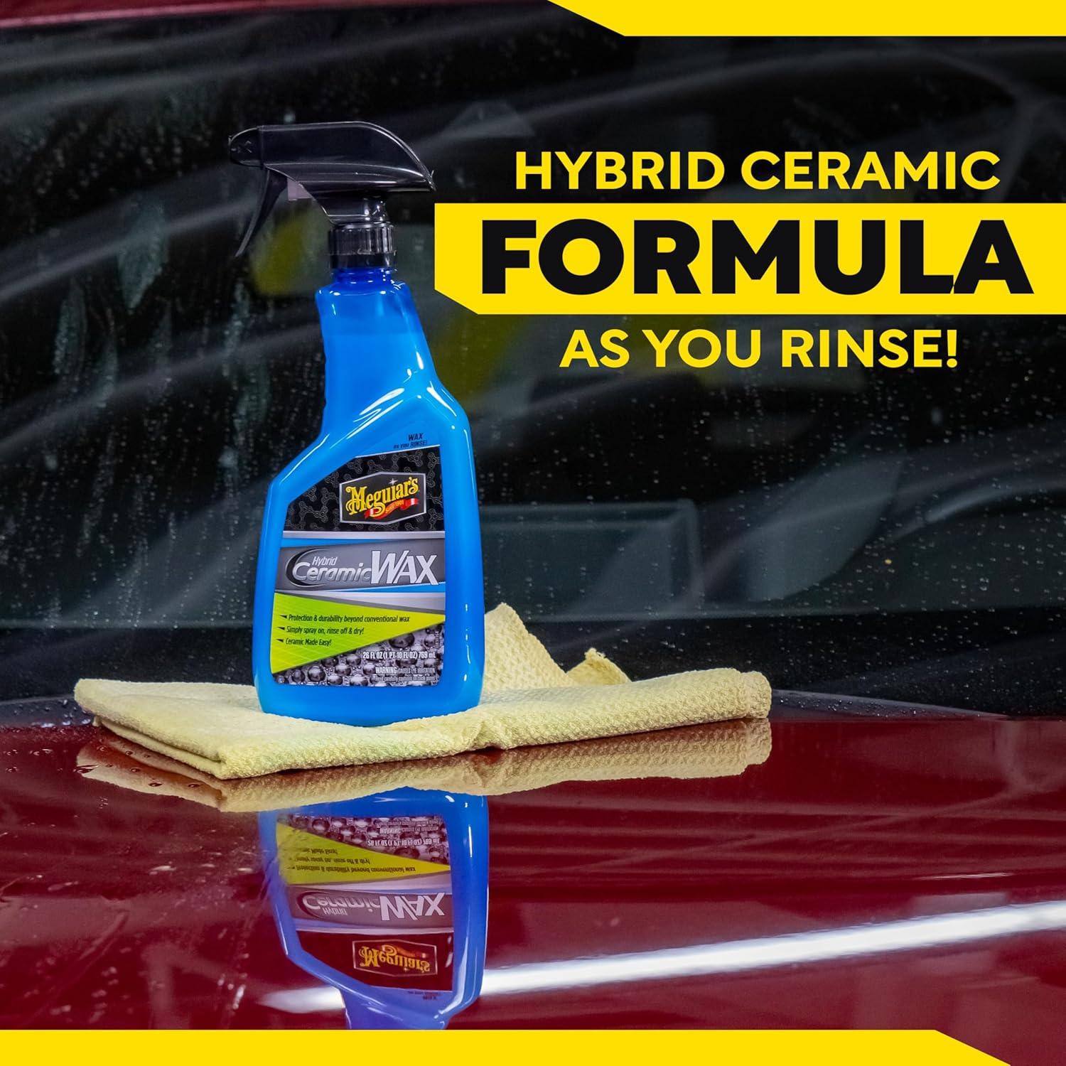 Meguiar's Hybrid Ceramic Wax – Easy to Use Ceramic Wax Protection - G190526SRP, 26 oz