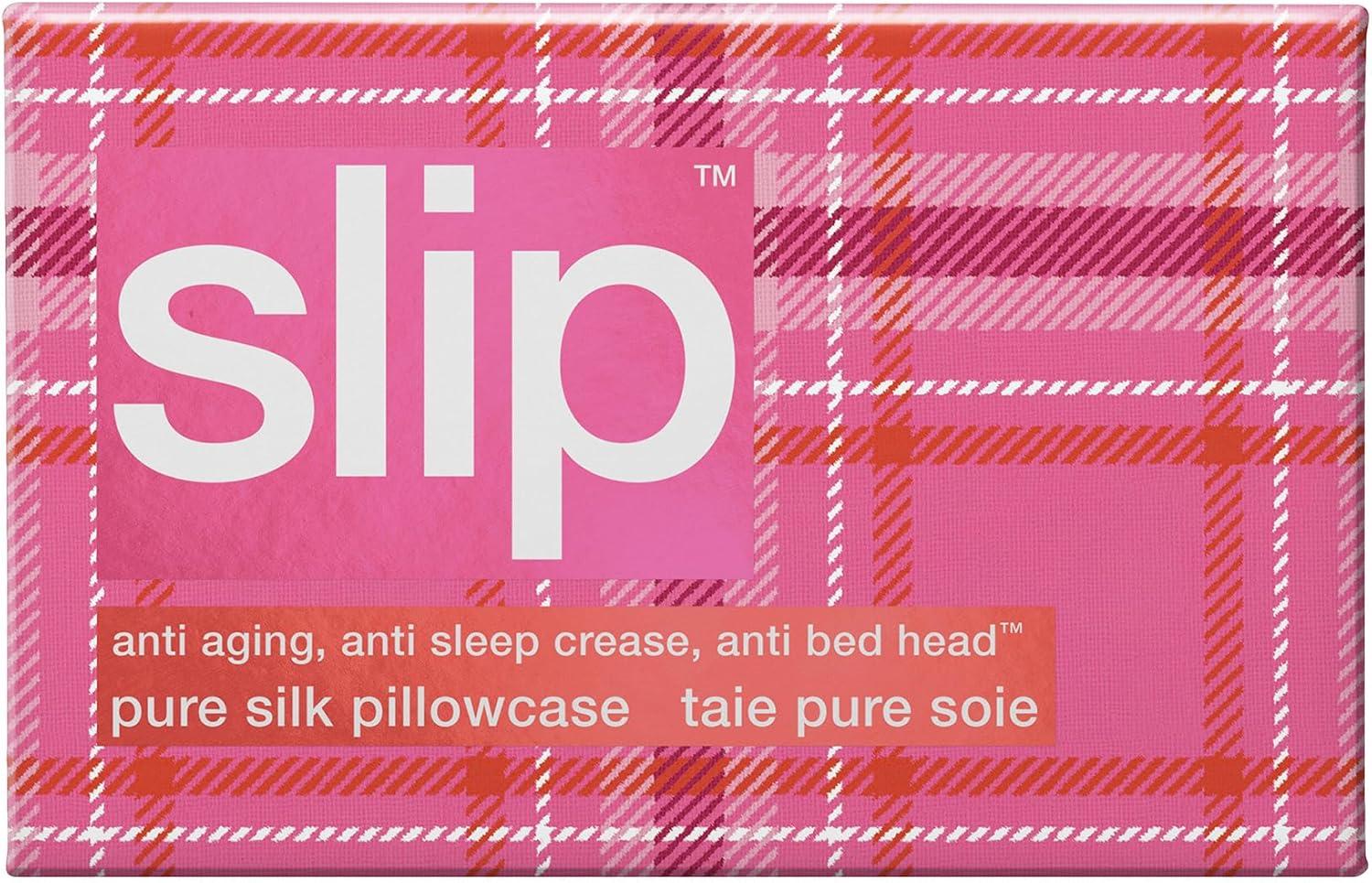 Highland Rose Plaid Pure Silk Queen Pillowcase