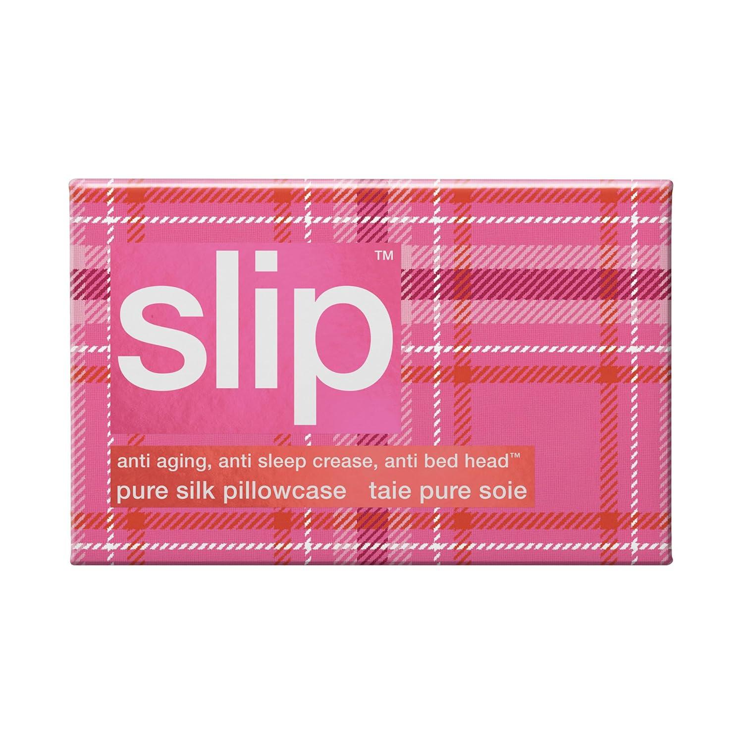 Highland Rose Plaid Pure Silk Queen Pillowcase