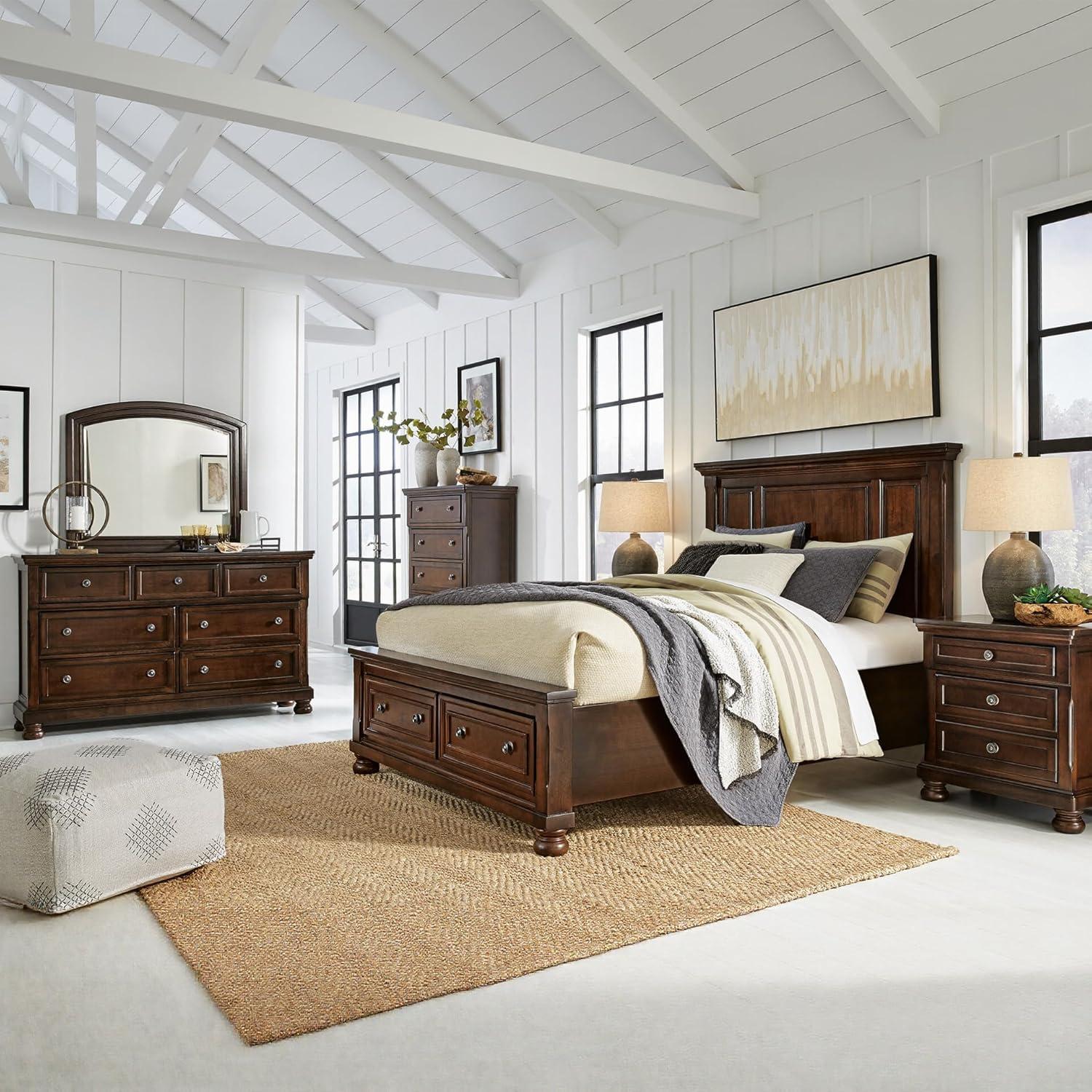 Ashley Furniture Flynnter 7 Drawer Dresser in Medium Brown