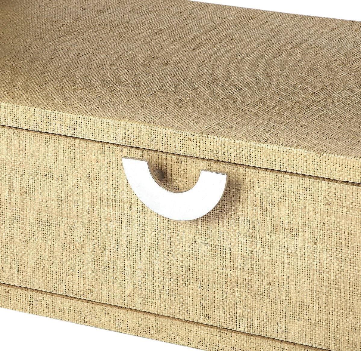 Butler Specialty Company Amelle Raffia Console Table In Beige