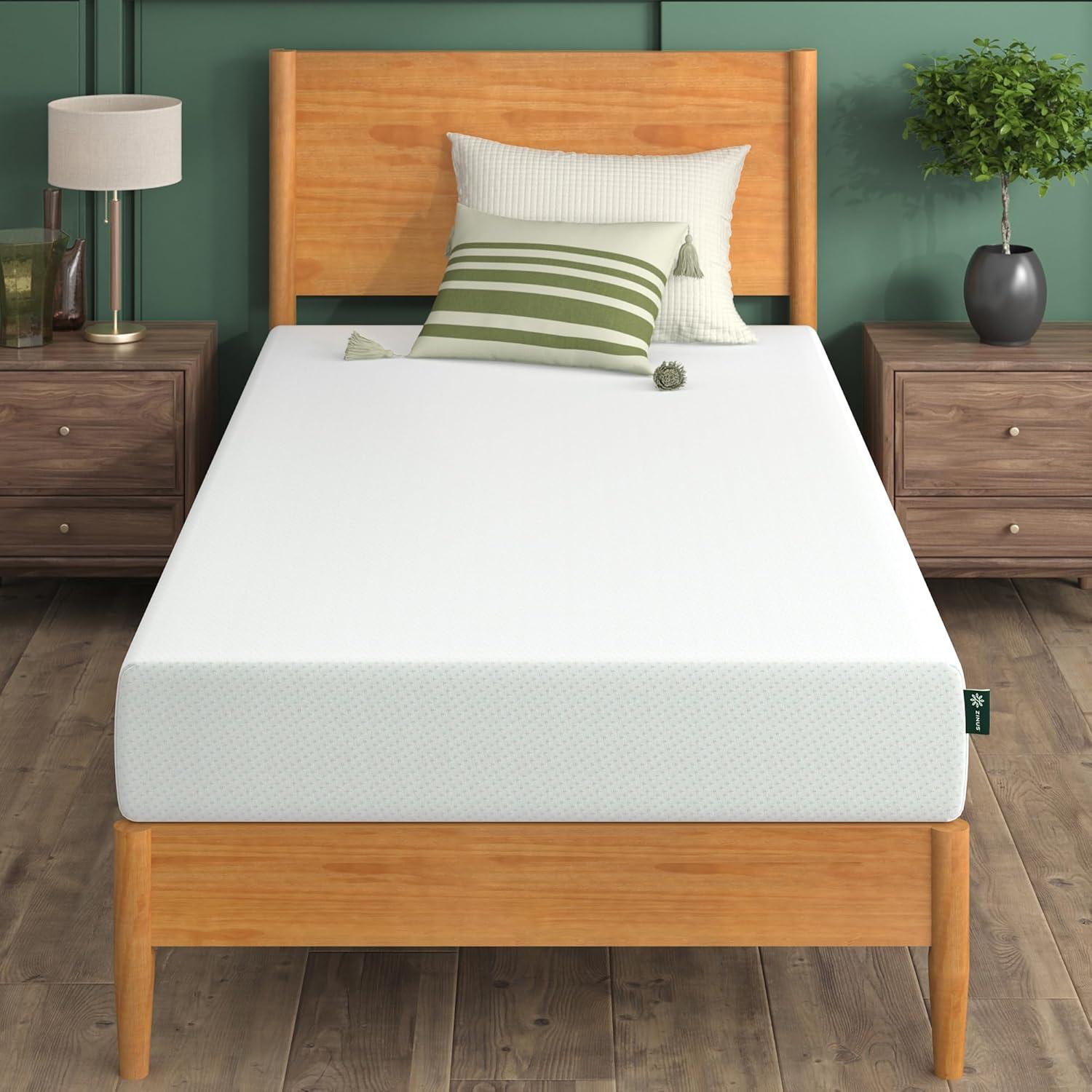 Sleep Master 8" Green Tea Memory Foam Mattress with 2" Aircool Foam - Twin XL