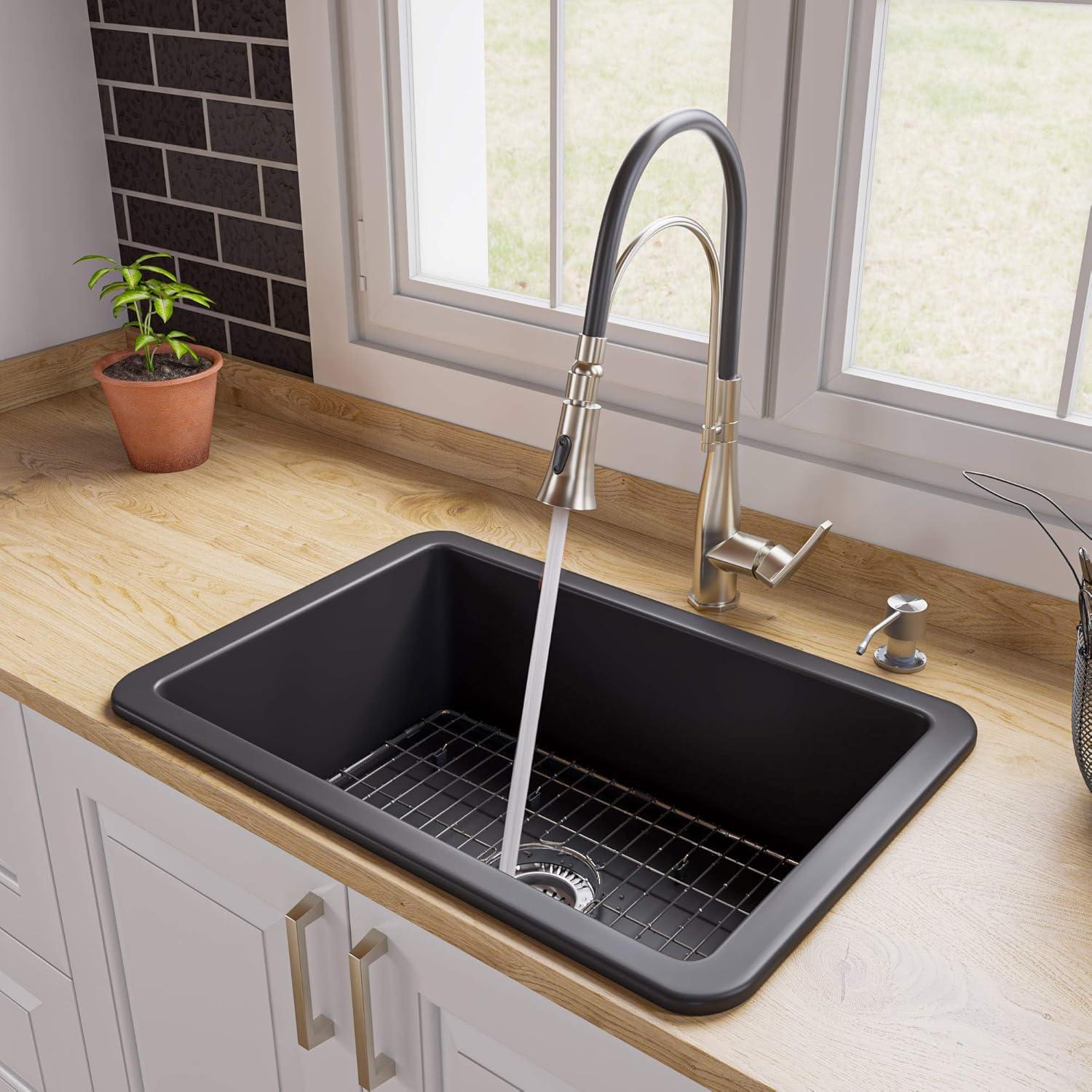 Brushed Stainless Steel Sink Grid with Plastic Feet