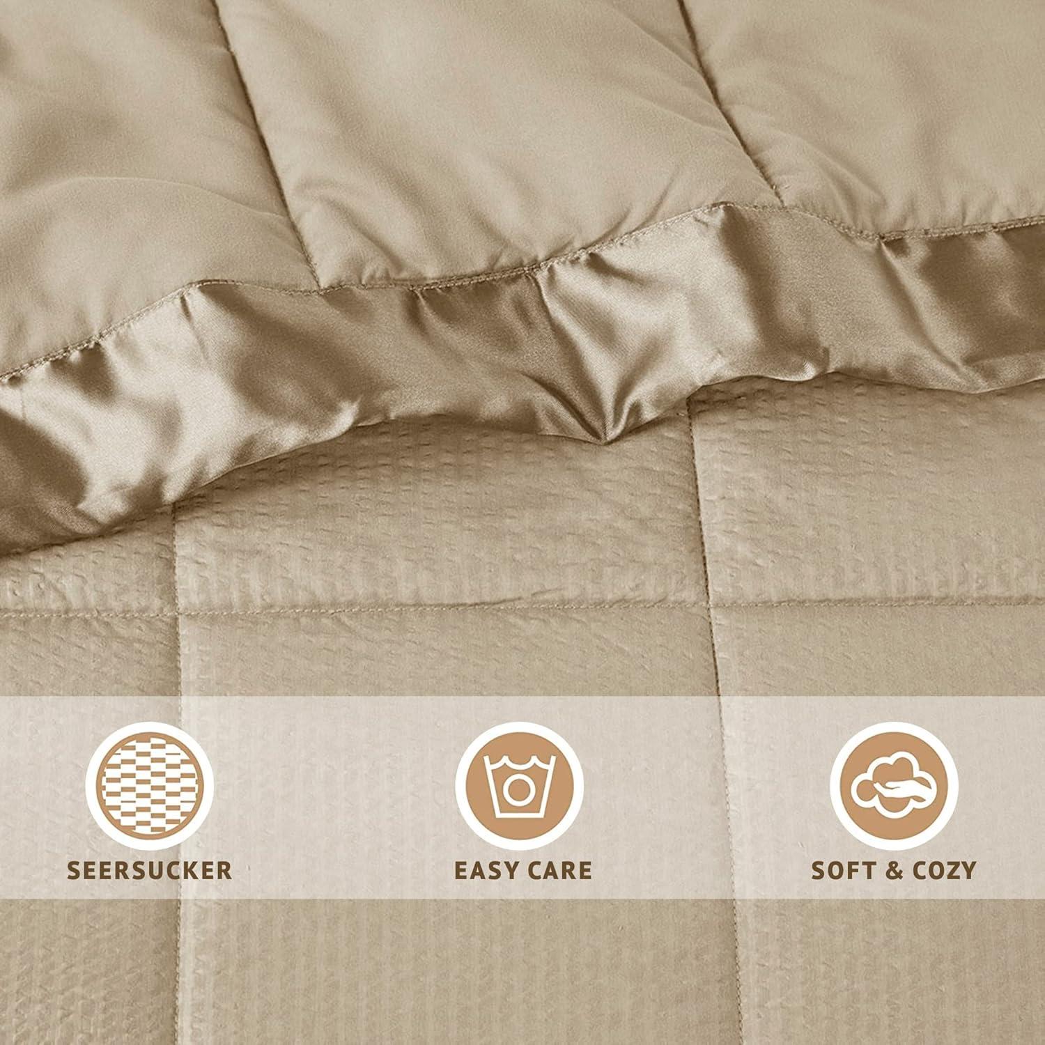 Madison Park Cambria Oversized Down Alternative Blanket with Satin Trim