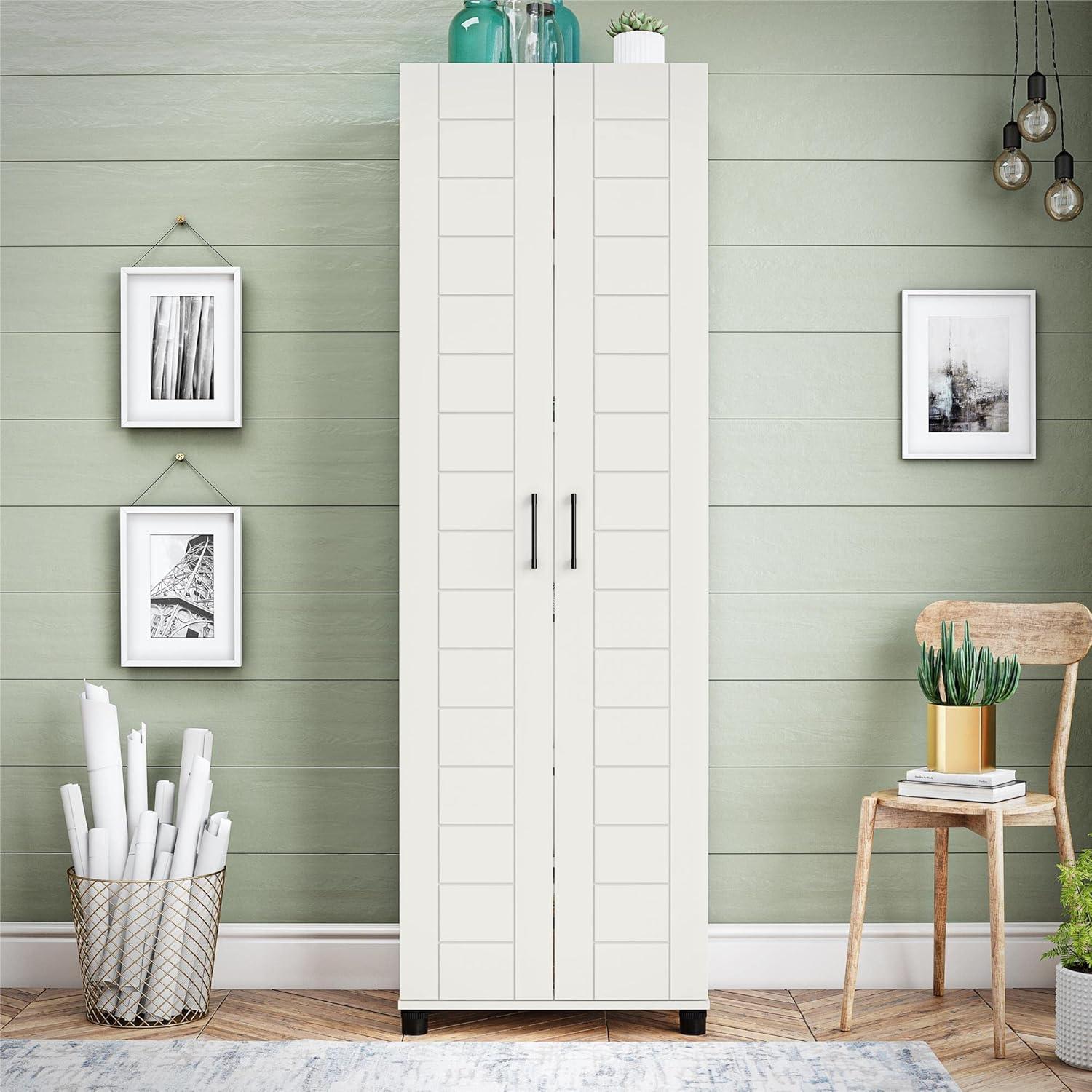 Loxley 24" Wide 2 Door Shiplap Cabinet, White