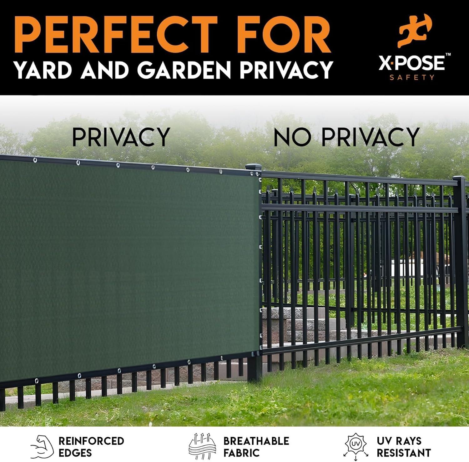 Green Heavy Duty Mesh Privacy Fence with Reinforced Edges