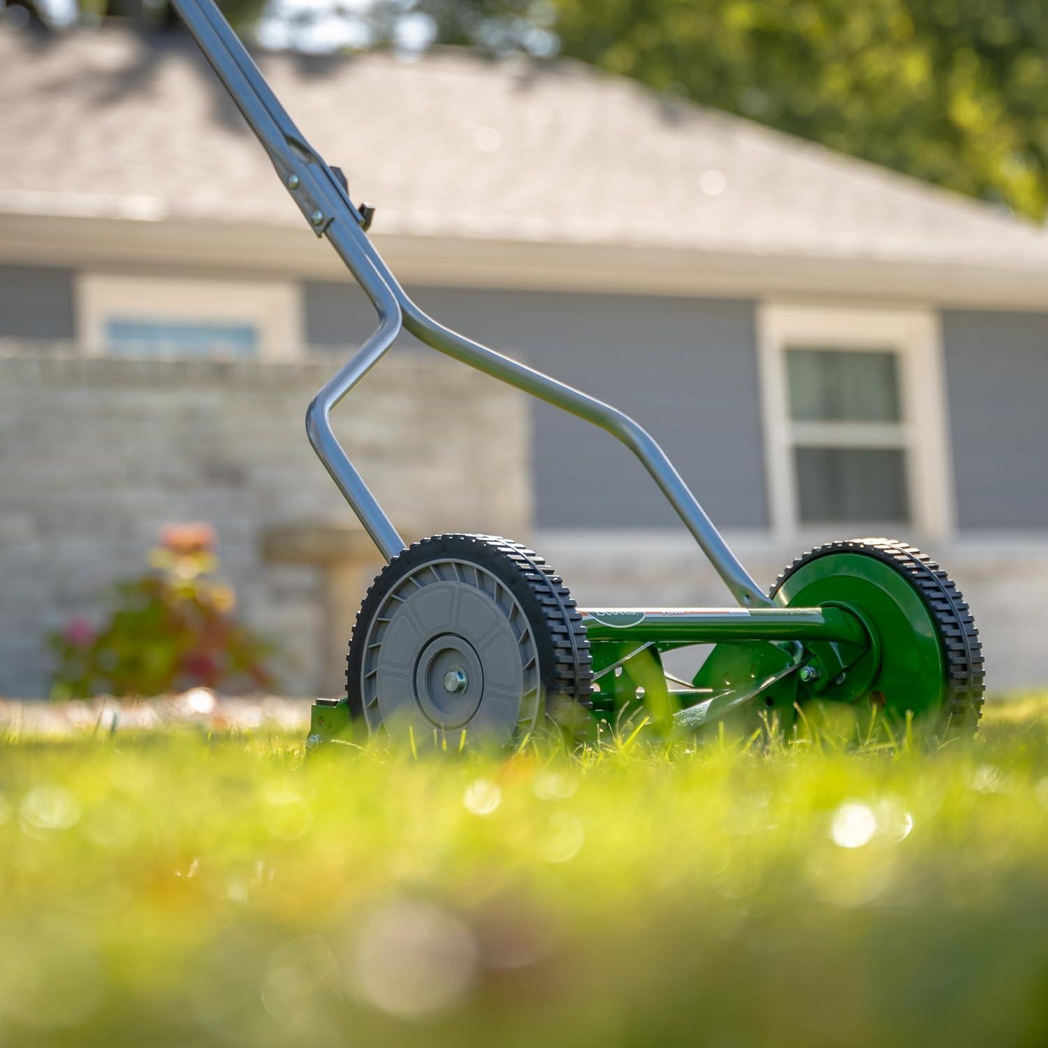 Scotts Green 14-Inch 5-Blade Manual Push Reel Lawn Mower