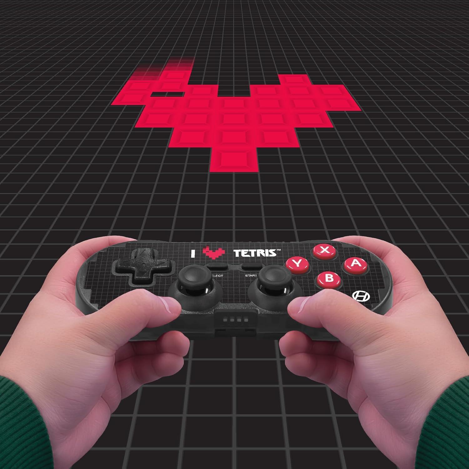 Black Wireless Bluetooth Pixel Art Gaming Controller