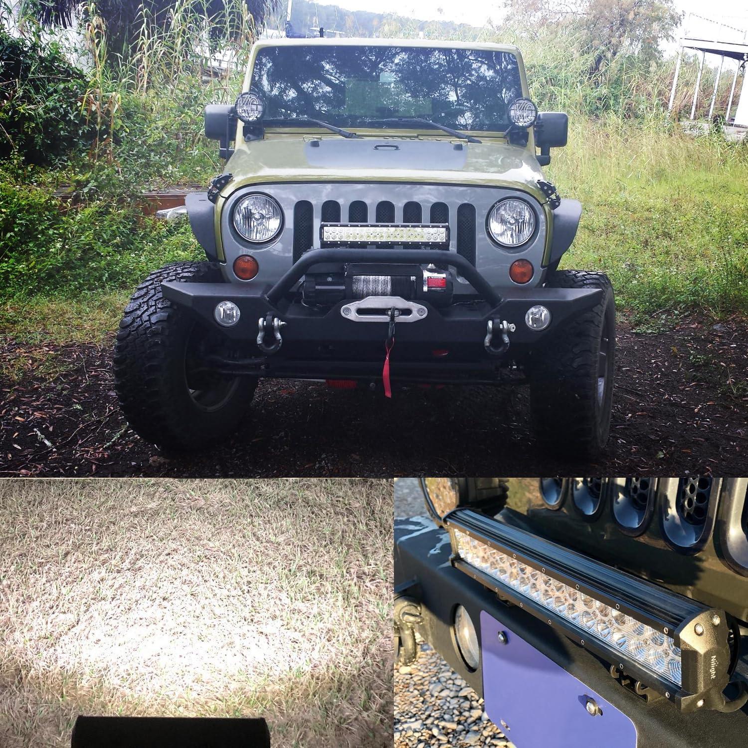 Nilight 12 inch 72W Light Spot Durable Light Bar fits SUV ATV UTV
