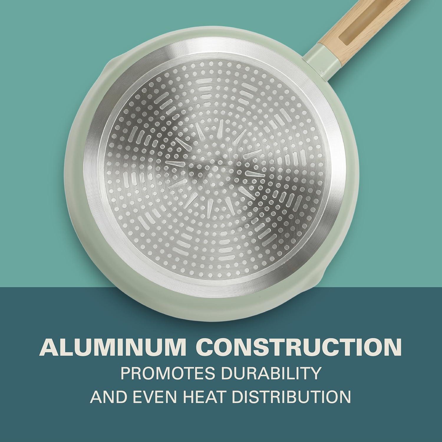 Gibson Gibson Home Marbleton Ceramic Nonstick Alumium 9.5 Inch Frying Pan