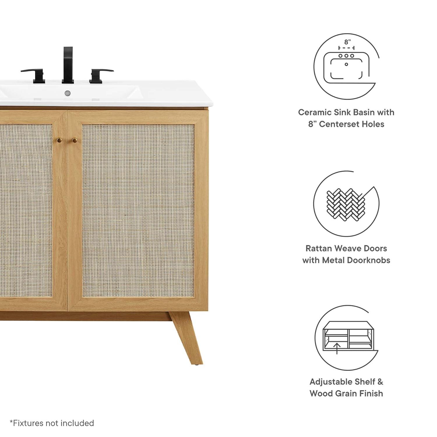 Modway Modway Soma 36'' Free Standing Single Bathroom Vanity with Manufactured Wood Top