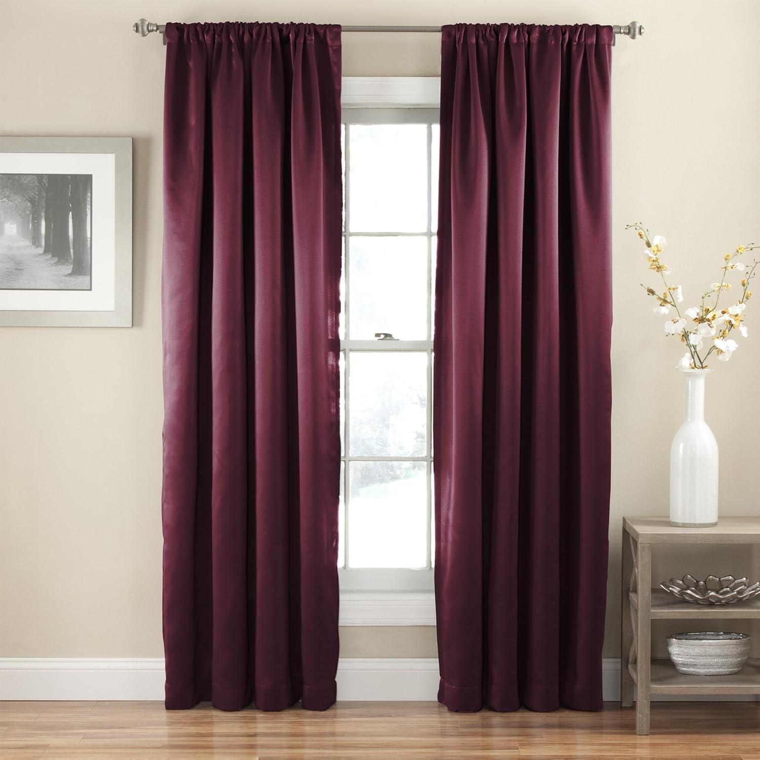 Eclipse Tricia Solid Curtain Panel, Room Darkening Rod Pocket Curtain Thermapanel (1 Panel) & Reviews | Wayfair