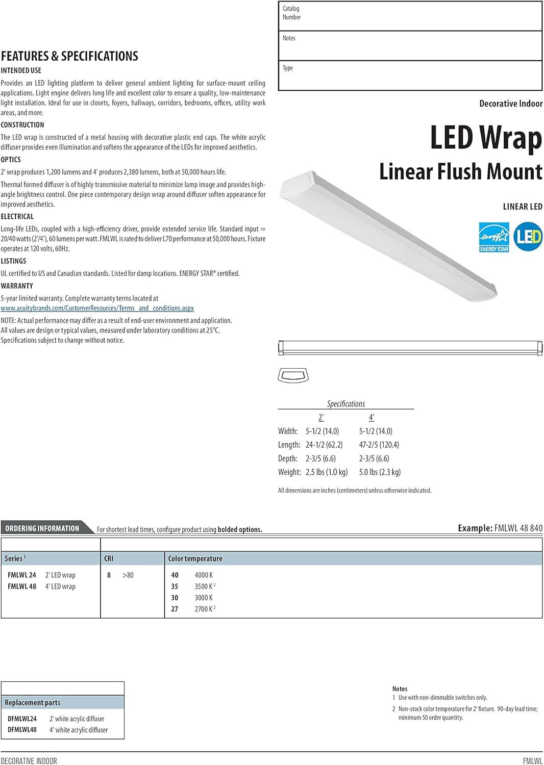 Lithonia LED Flush Mount