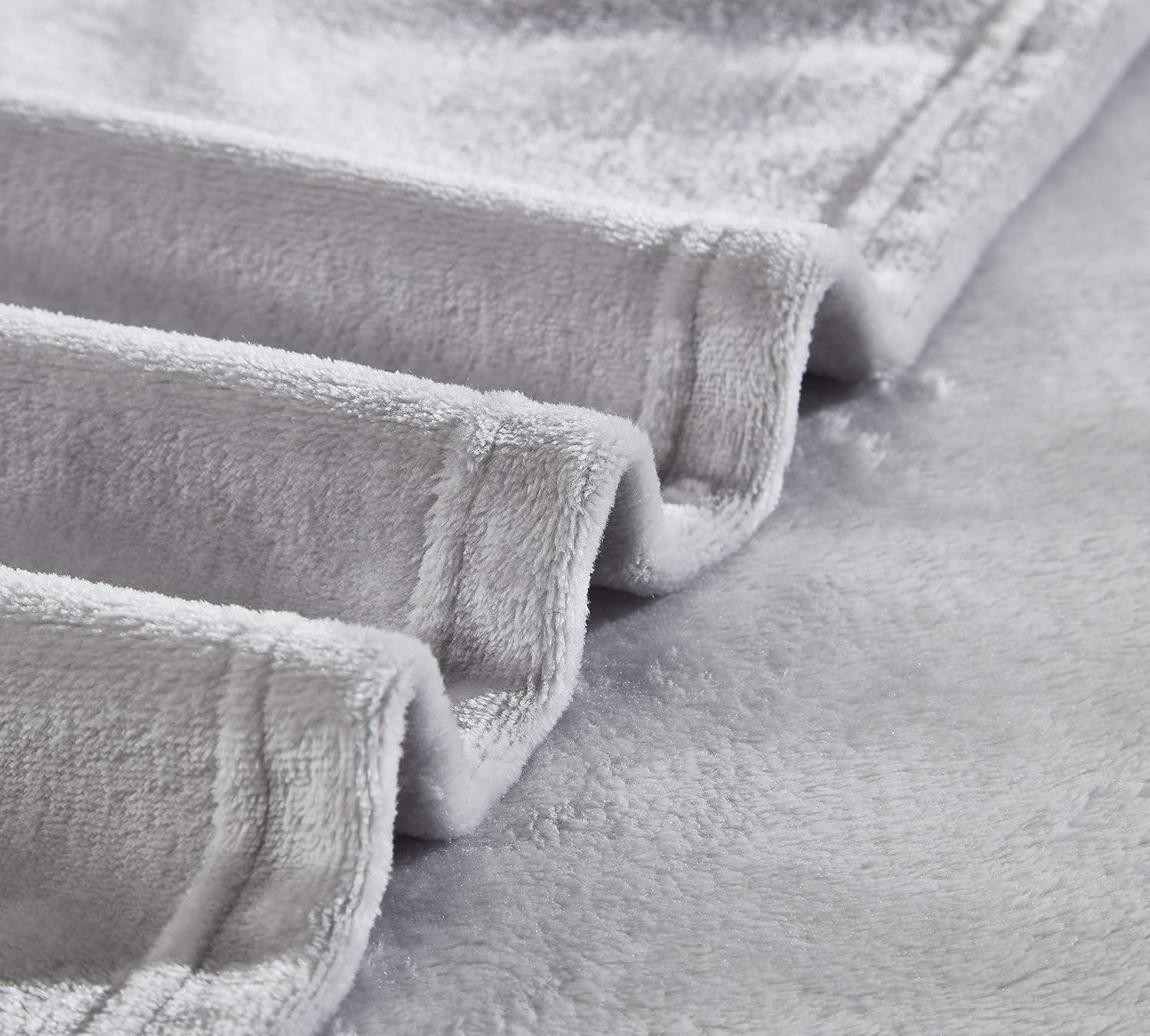 Steel Grey Full/Queen Super Soft Flannel Fleece Blanket