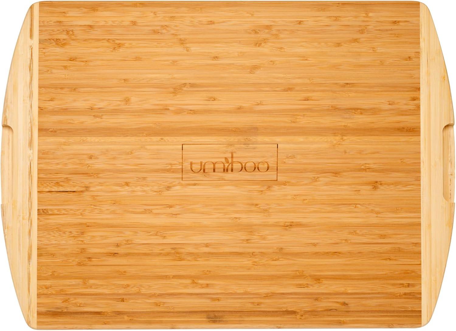 Umiboo Dual-Colored Bamboo Cutting Board (XXL, 36 x 24 inches)
