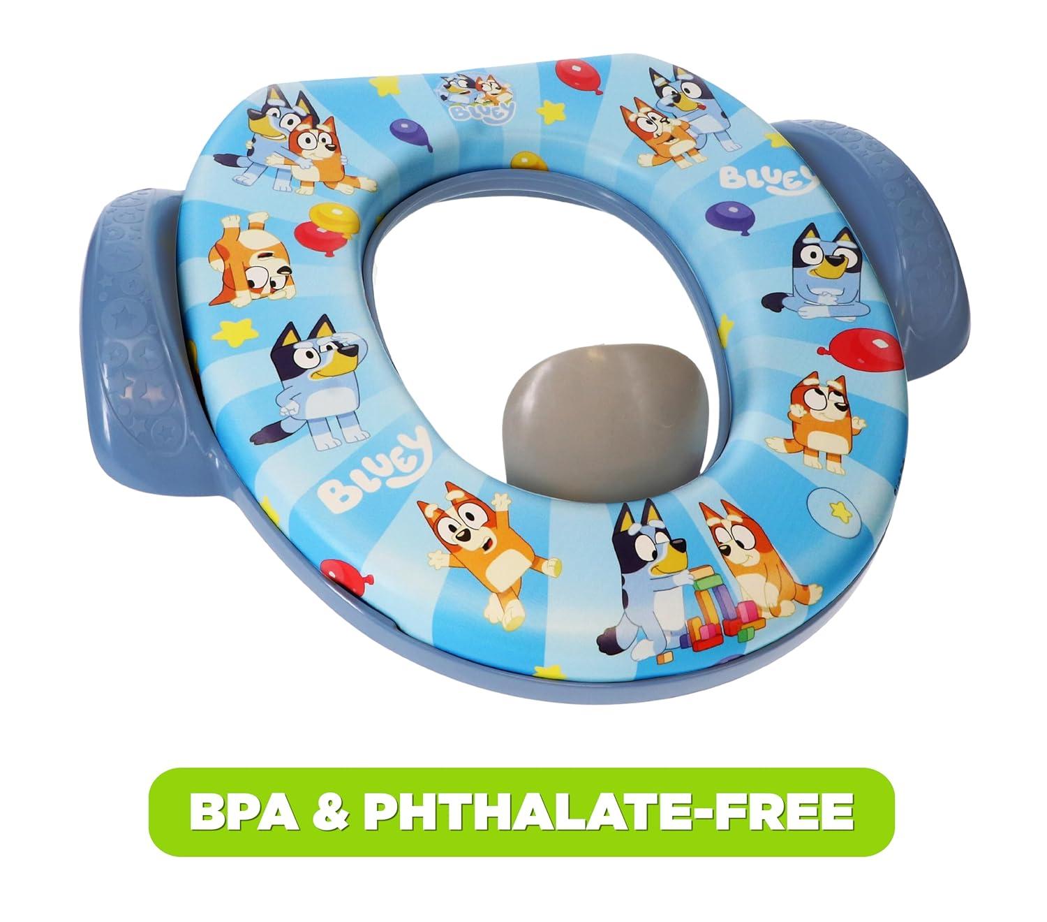 Bluey Soft Potty Seat - Potty Training Toilet Seat, Soft Cushion, Baby Potty Training, Safe, Easy to Clean C33