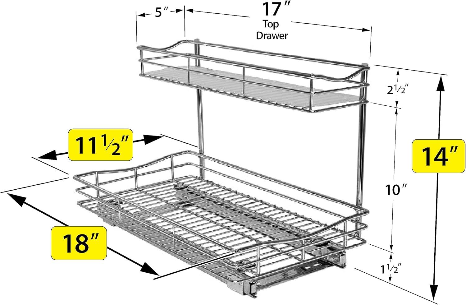 Chrome Two-Tier Pull Out Under Sink Organizer