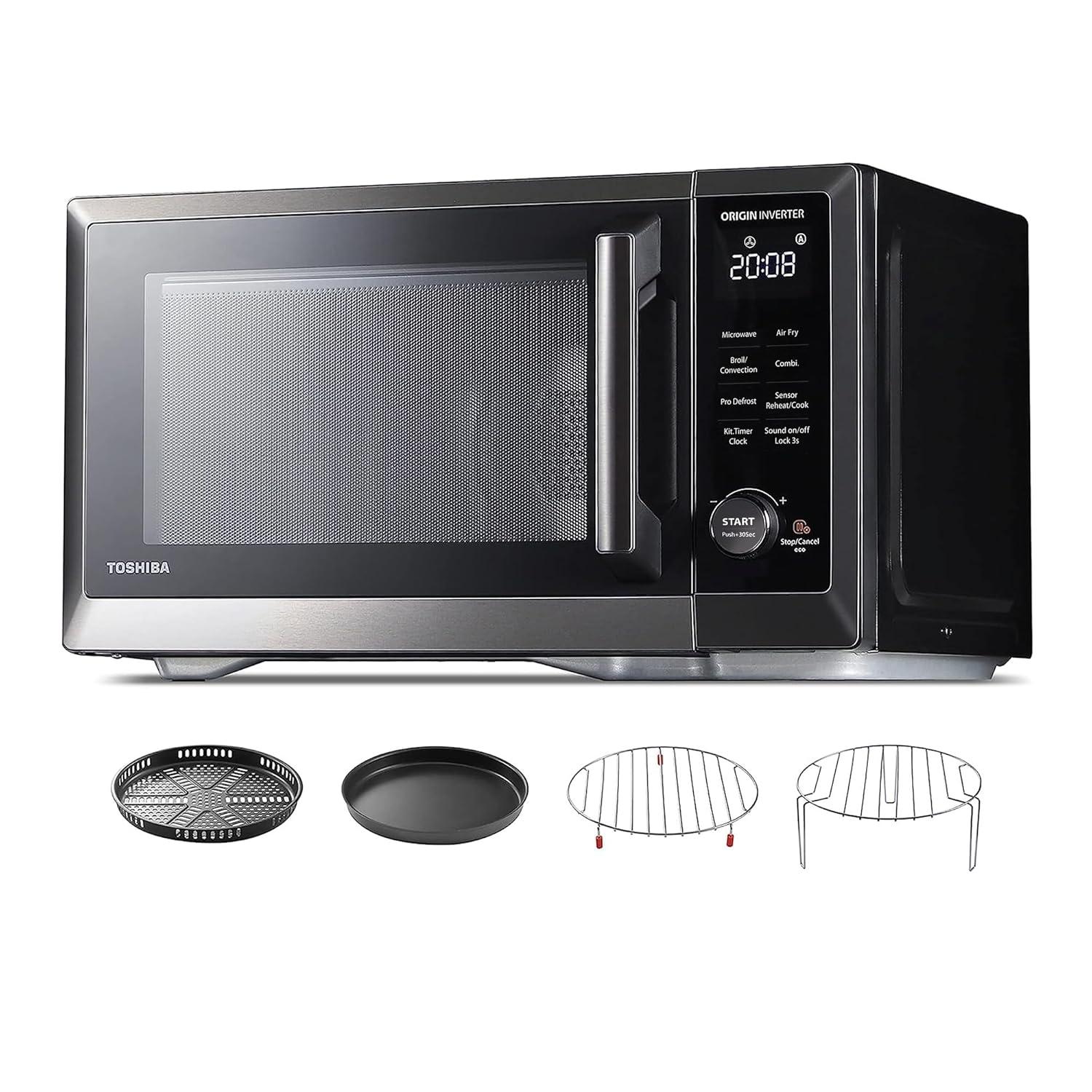 Toshiba Toshiba 7-in-1 Countertop Microwave Air Fryer Inverter Technology Convection Microwave Smart Sensor