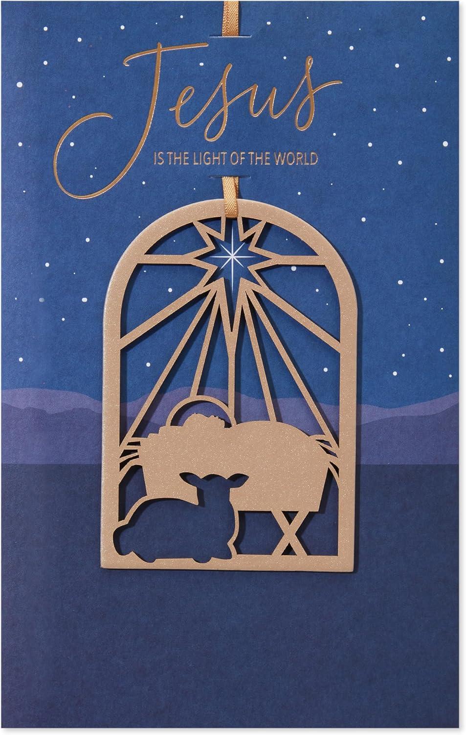 American Greetings Religious Christmas Card with Ornament Keepsake (The Blessings of This Holy Season)