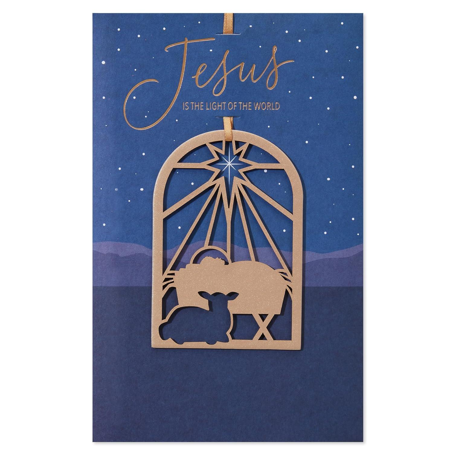 American Greetings Religious Christmas Card with Ornament Keepsake (The Blessings of This Holy Season)