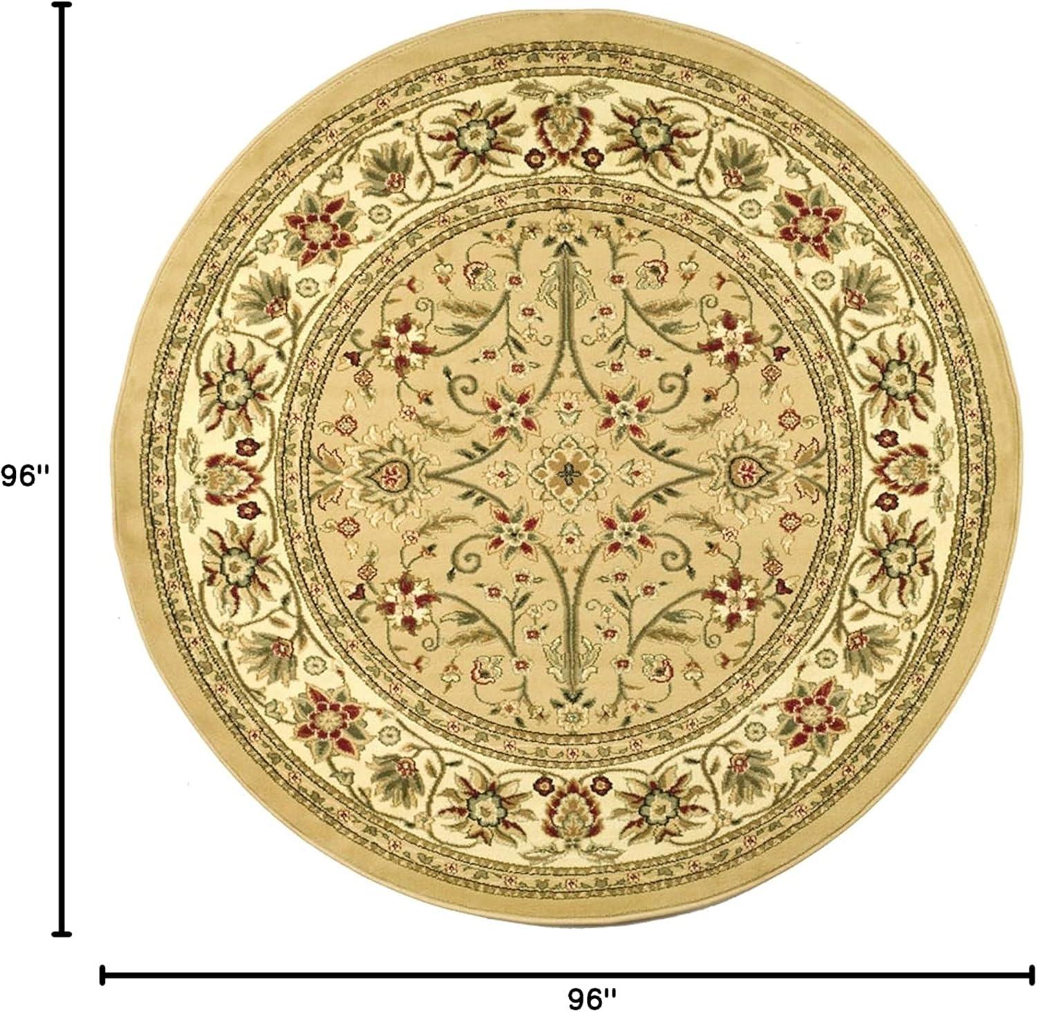 Lyndhurst LNH212 Power Loomed Area Rug - Sage/Ivory - 8' Round - Safavieh