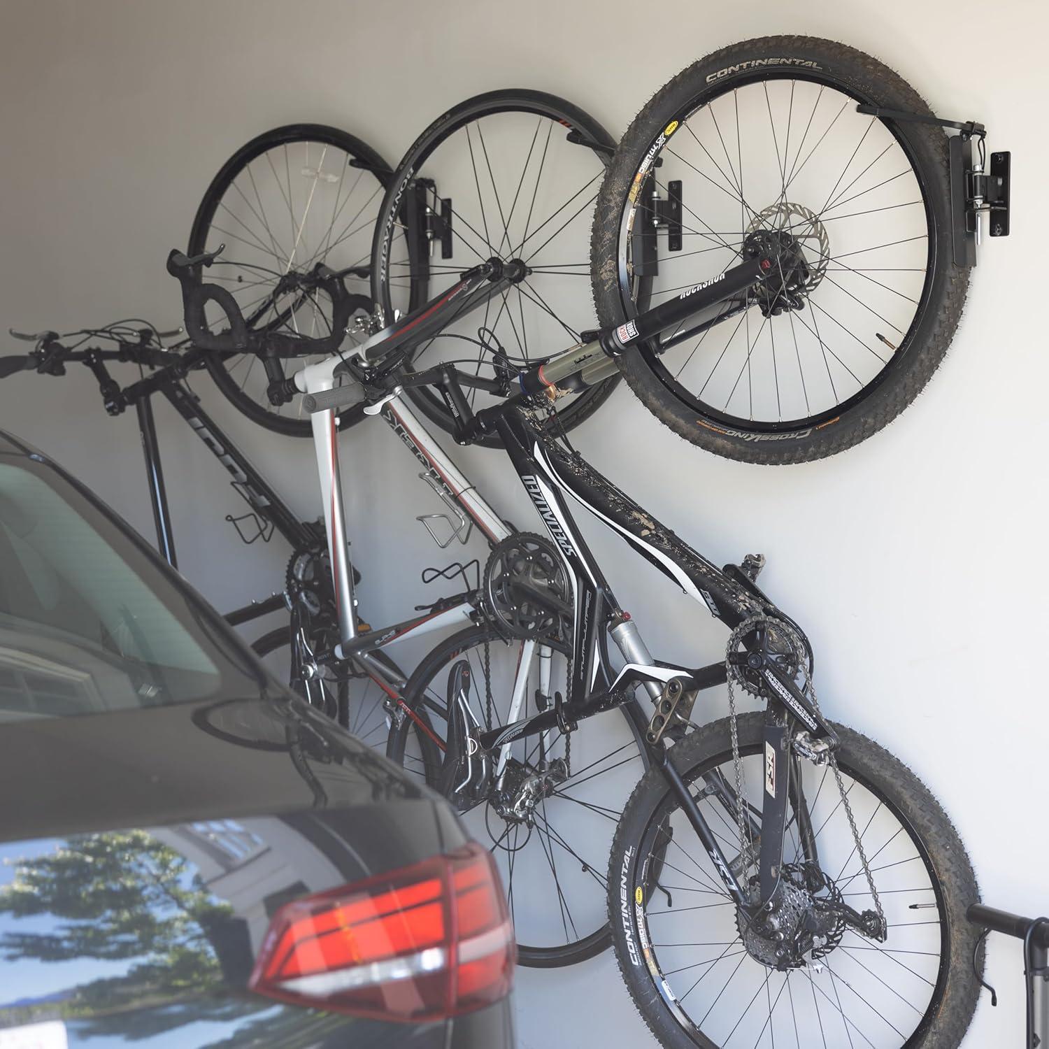 StoreYourBoard Swivel Mount Bike Storage Rack | 4 Bicycle | Garage Wall Hook