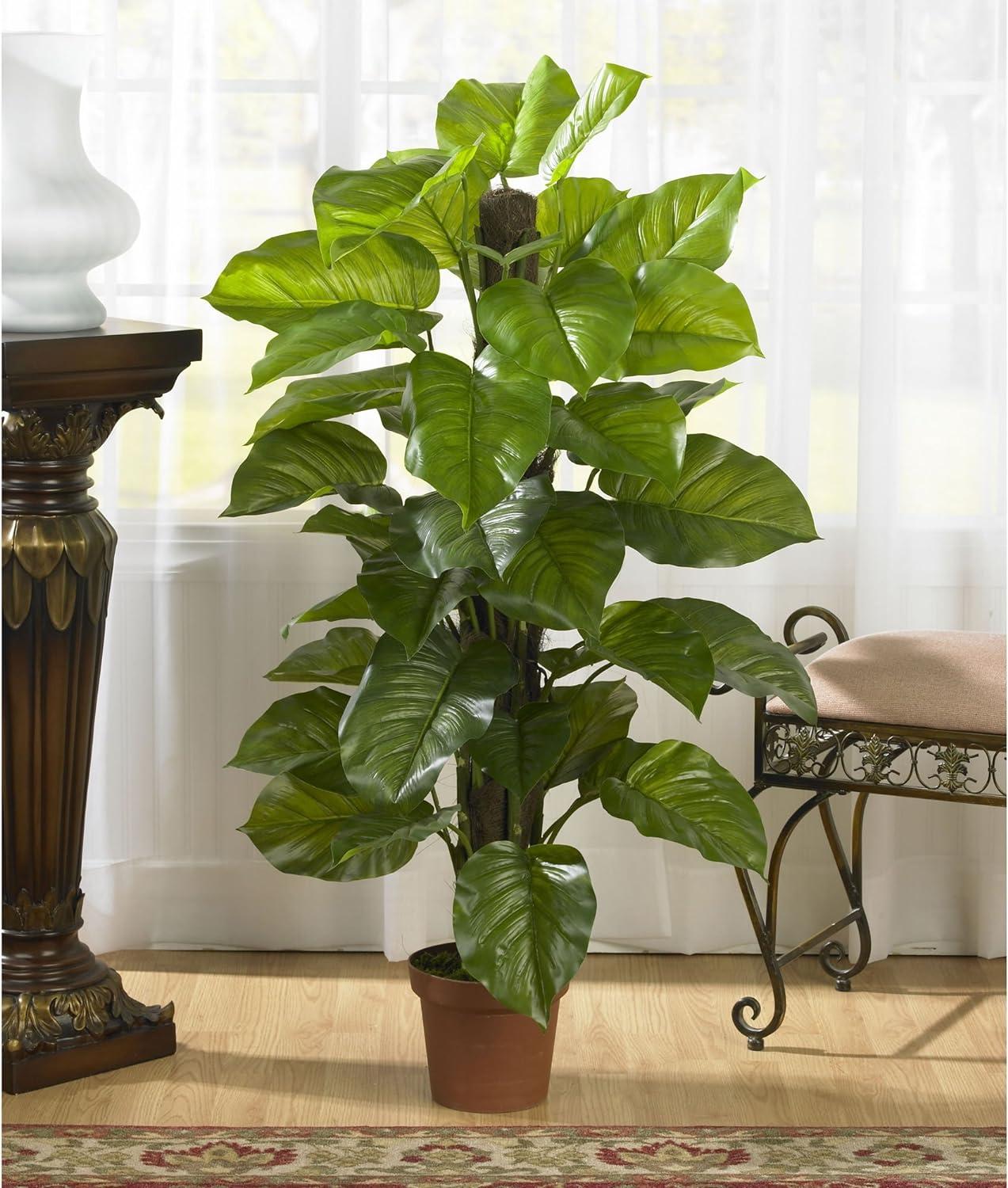 52" Large Leaf Philodendron Silk Plant(Real Touch)