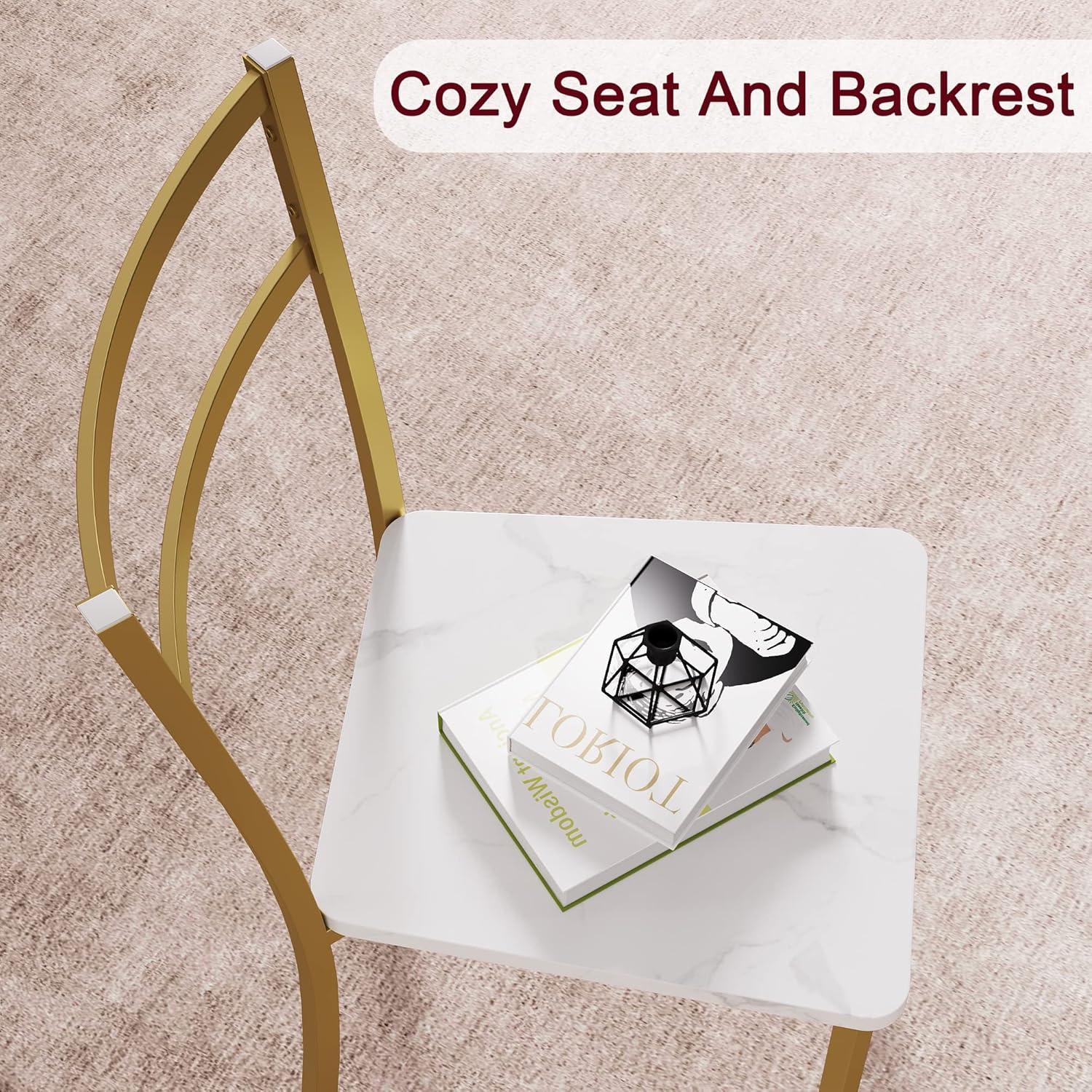 Dining Table Set for 2, Kitchen Table & Chair Sets for 2, Round Kitchen Table for Small Space, Apartment, Breakfast Nook