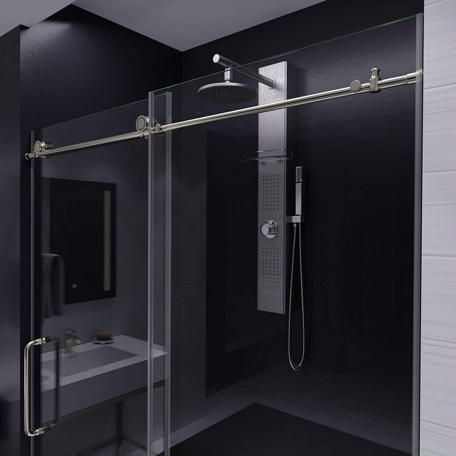 Madam Series 60" W x 76" H Single Sliding Frameless Shower Door