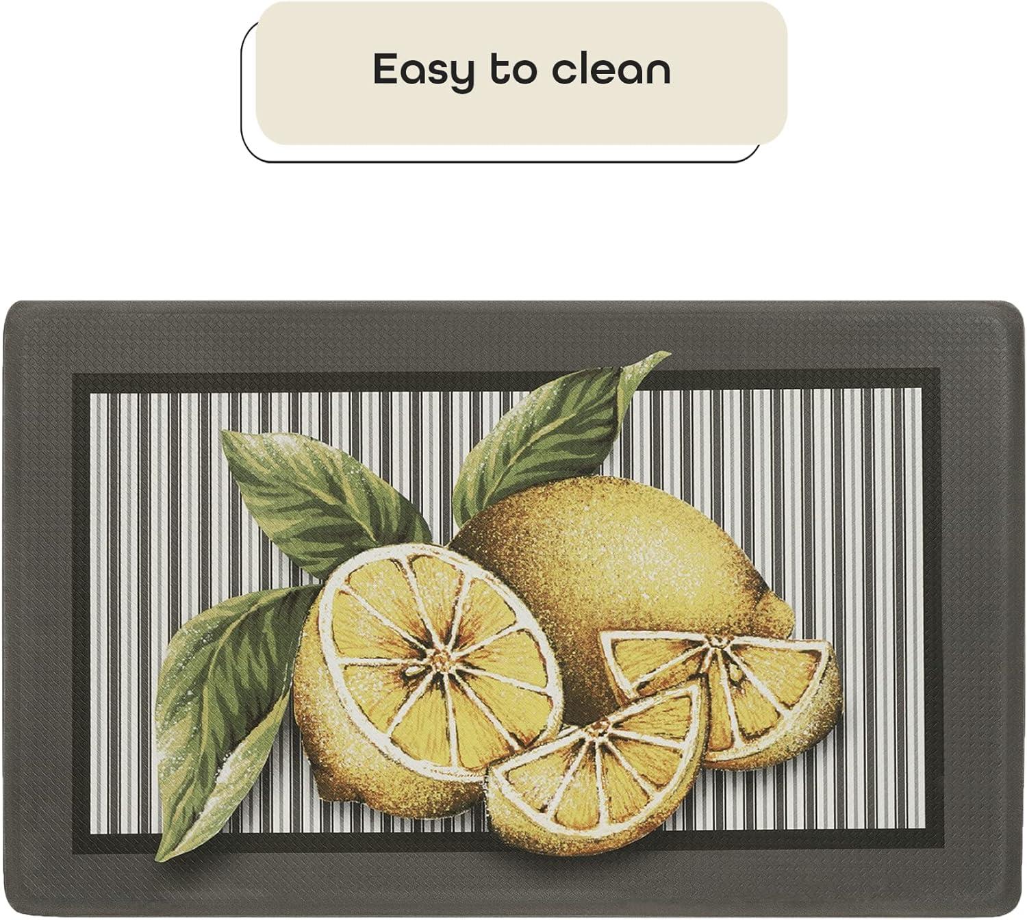 Achim Anti Fatigue Kitchen Mat 18 inches x 30 inches - Lemon Drop