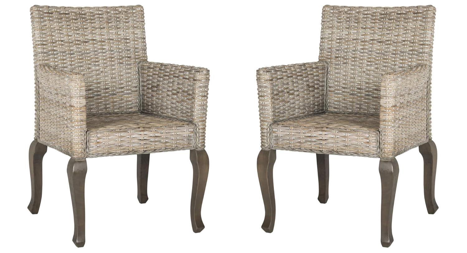 Armando 18" H Dining Chair (Set of 2) - SEA8019 - White Washed - Safavieh