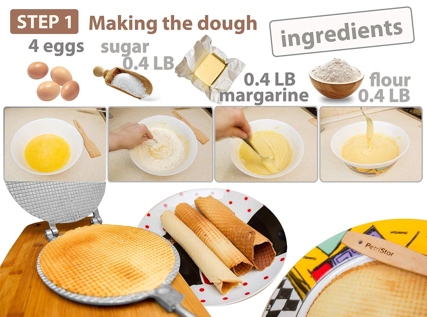Waffle Maker - Waffle Cone Maker - Krumkake Iron - Wafer Maker - Waffle Makers - Waffle Cone Maker Machine - Stroopwafel Maker - Ice Cream - Wafer Iron Stroopwafel - Вафельница для трубочек