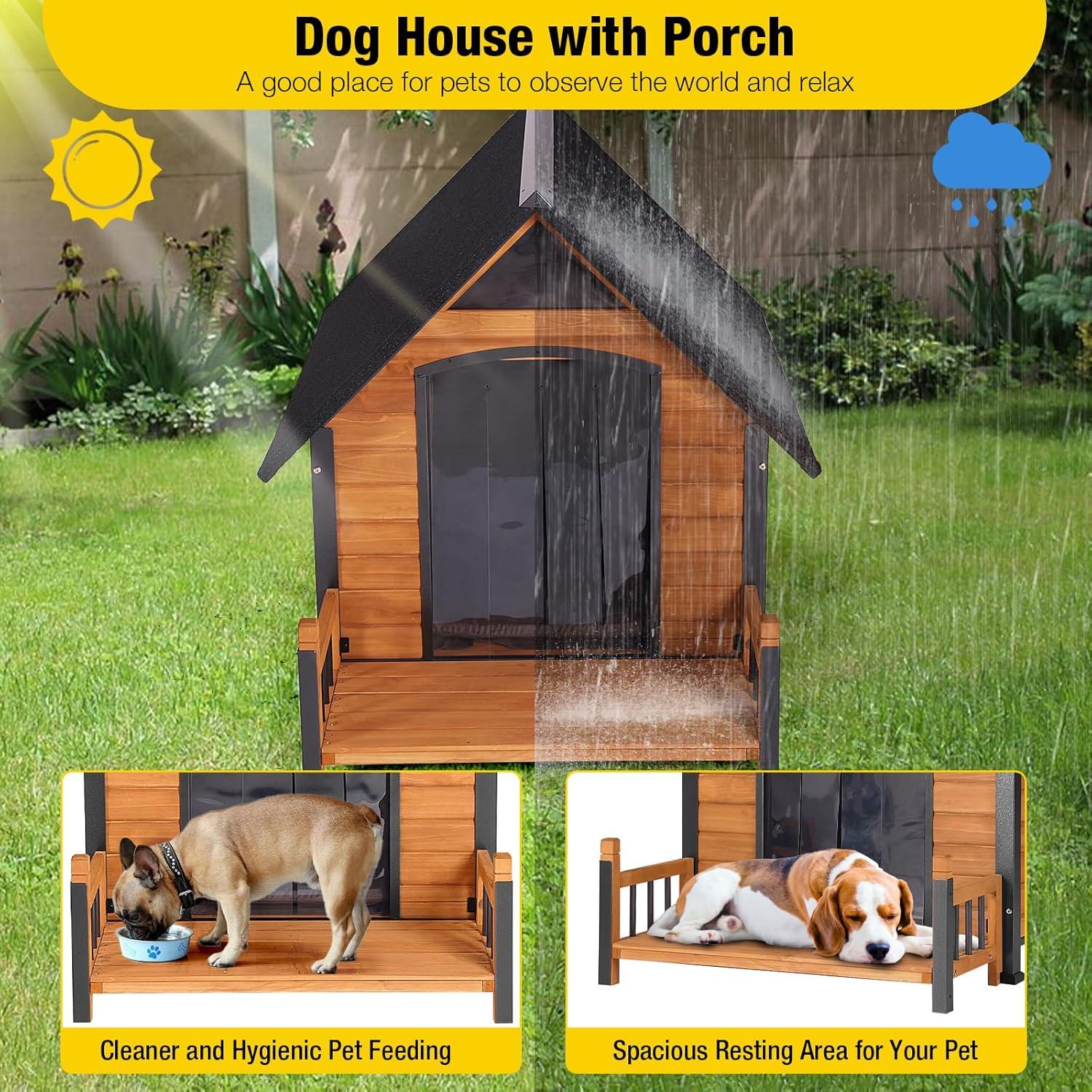 Aivituvin Wood Insulated Dog House