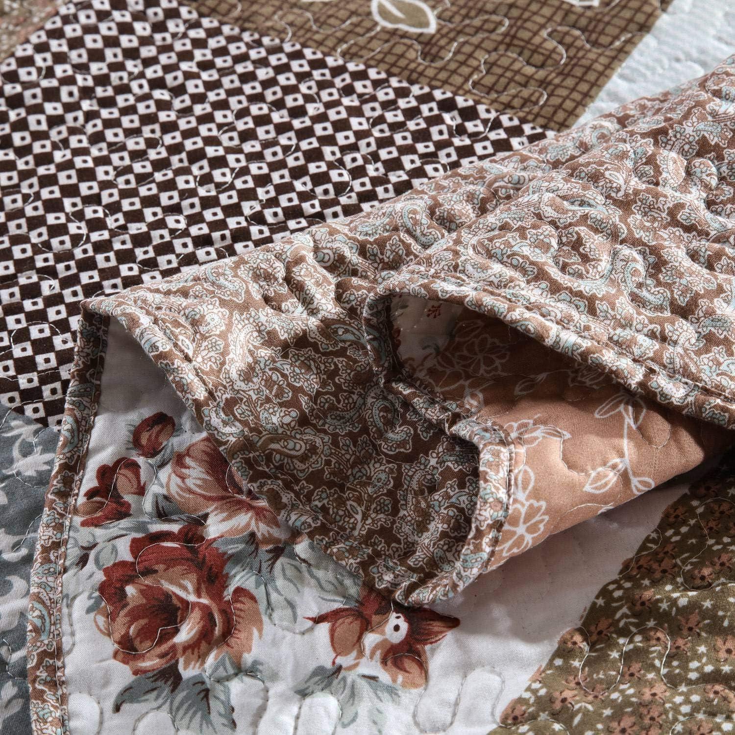 HoneiLife Oversized King Bedspreads 120x120-3 Pcs California King Quilt, Extra Large Quilt Sets All Season Use,Rustic Bedding Sets King Size,Reversible Coverlet Lightweight Microfiber Bed Quilts
