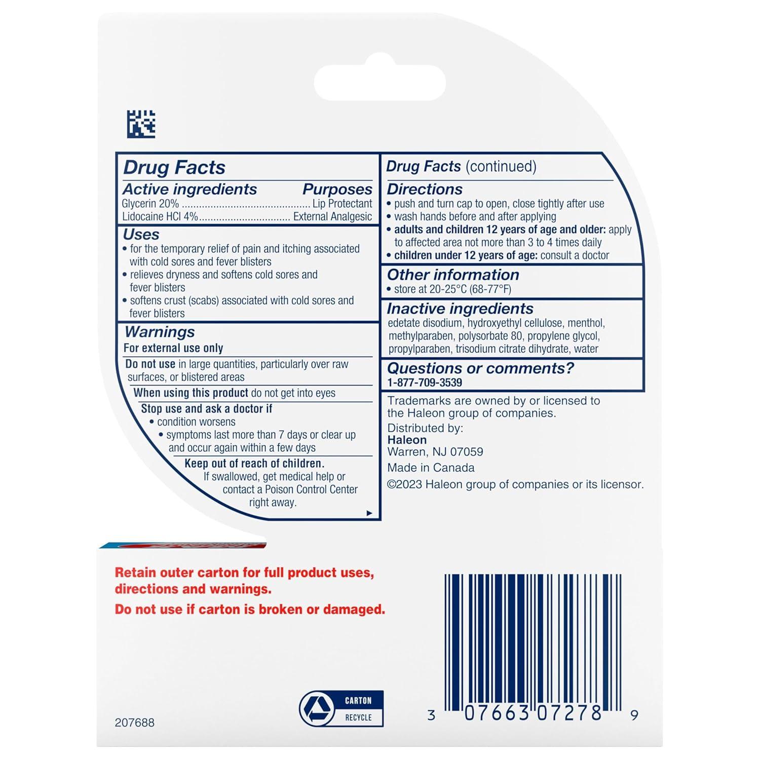 Abreva Cold Sore Rapid Relief Treatment - 0.423oz