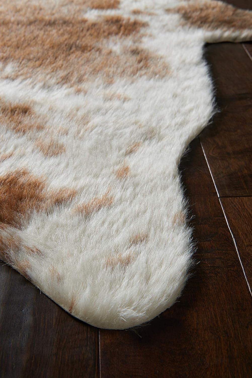 Loloi II Grand Canyon Faux Cowhide Coffee / Ivory Area Rug