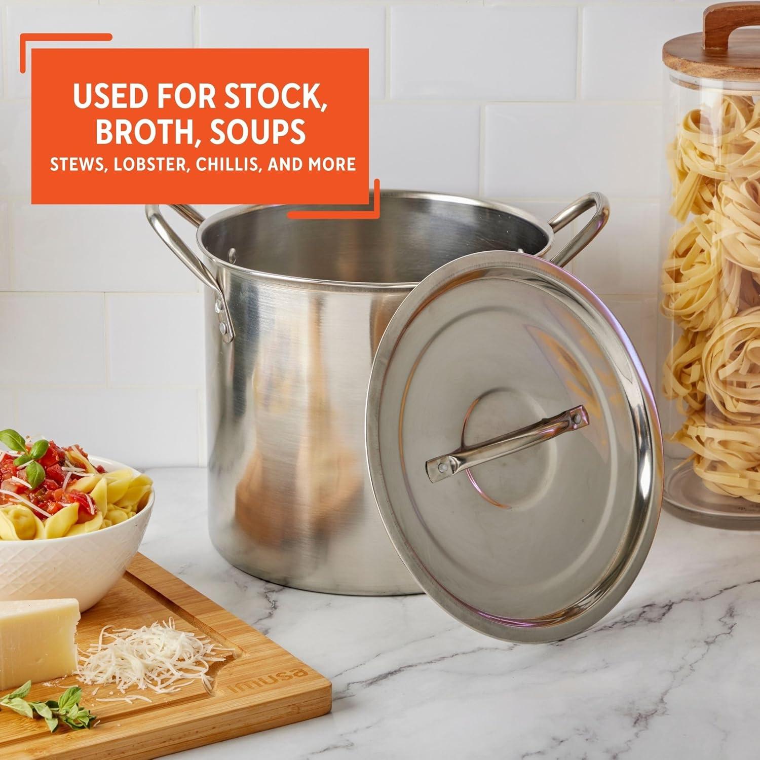 8 Quart Stainless Steel Stock Pot with Lid