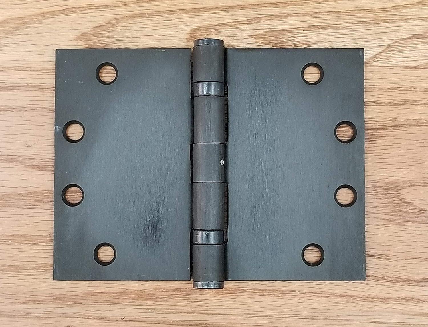 Heavy Duty Steel Wide Throw Hinge with Oil Rubbed Bronze Finish, 4.5 x 6 Inch, 2 Pack