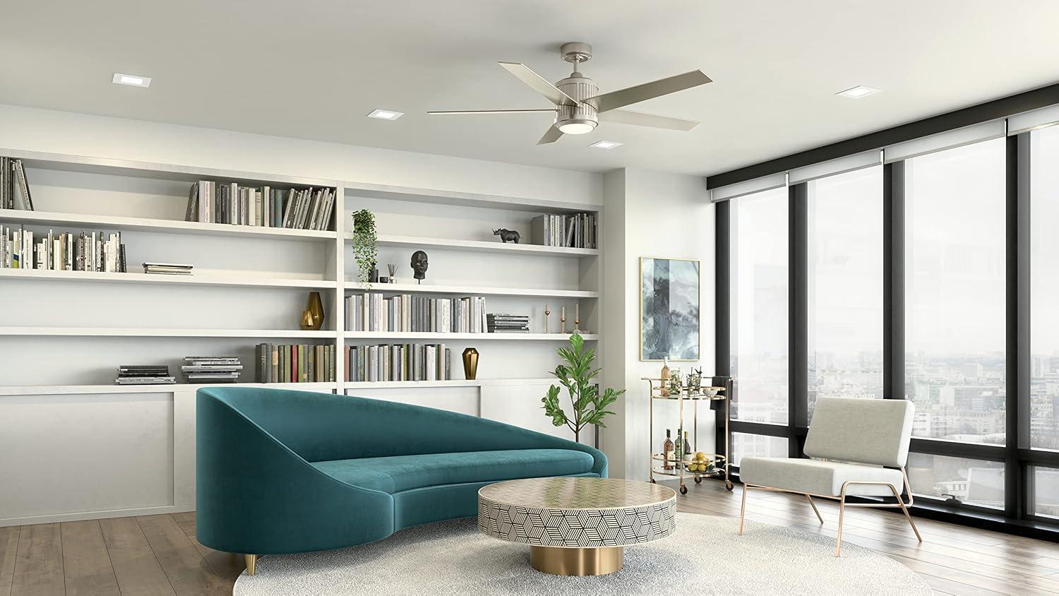 56 Inch Ceiling Fan With Light Kit-Brushed Stainless Steel Finish Kichler Lighting 300044Bss