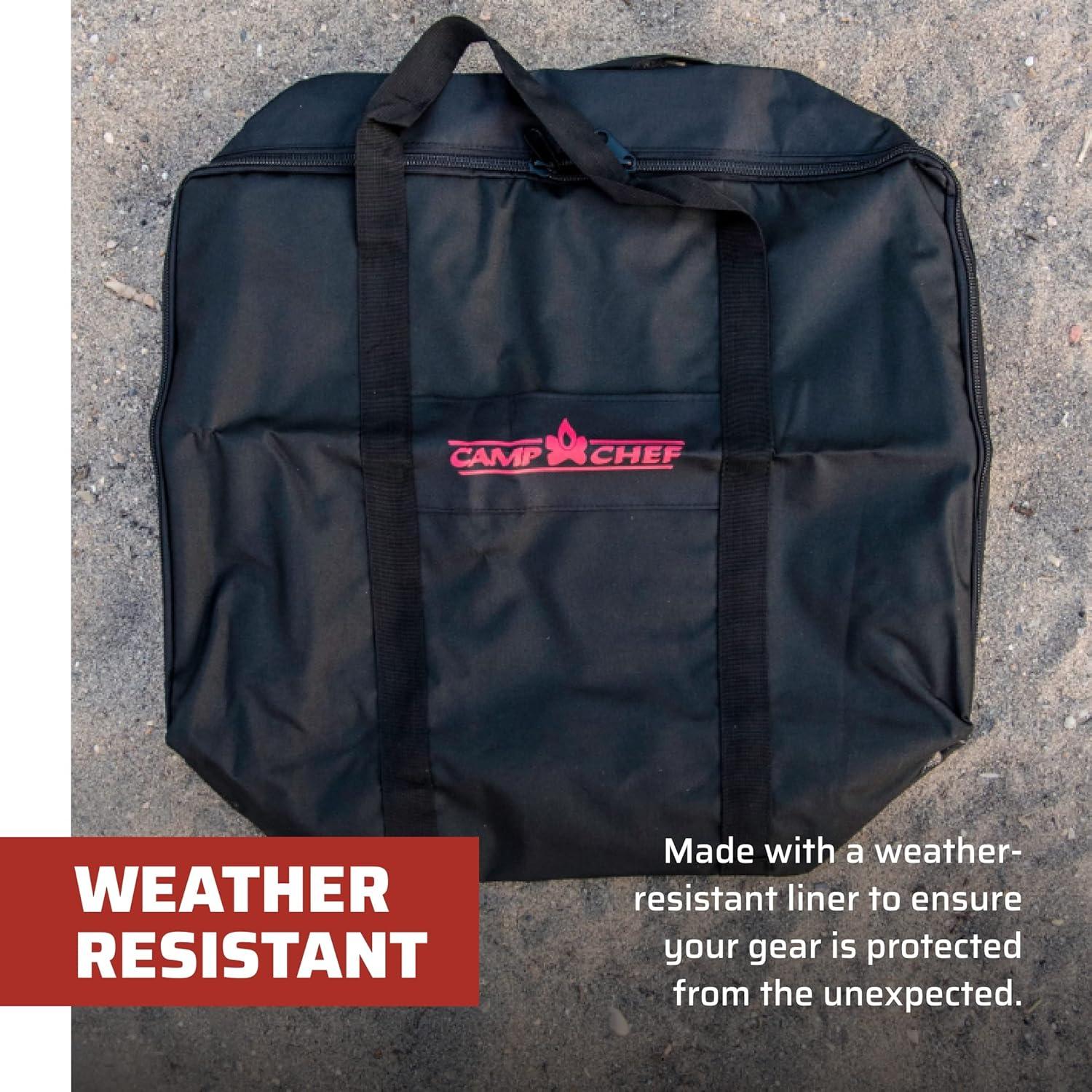 Black Nylon Weather-Resistant Barbecue Box Carry Bag