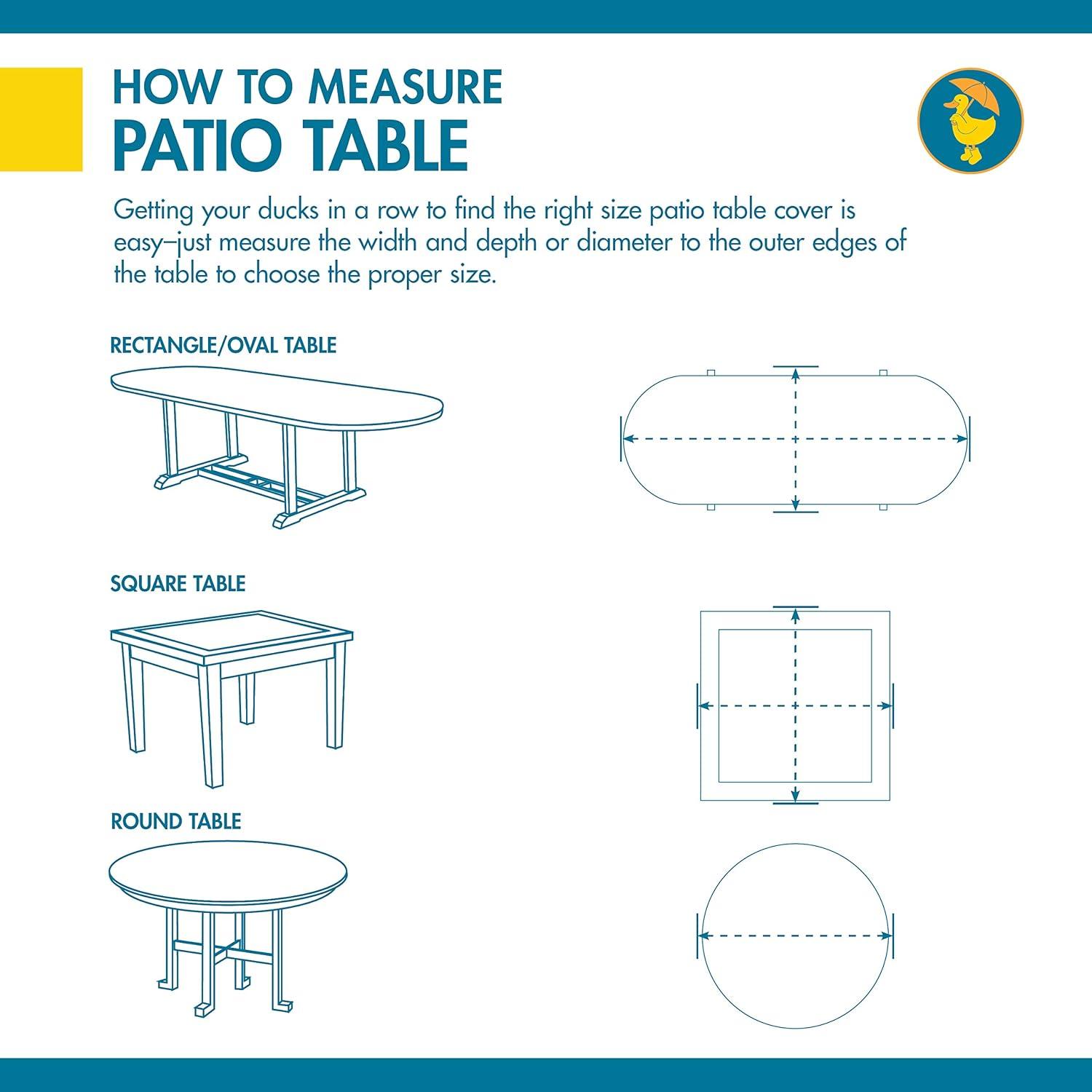 Duck Covers Ultimate Waterproof 60 Inch Square Table Cover